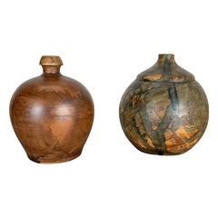 Set of 2 Ceramic Studio Pottery Vase by Gerhard Liebenthron, Germany, 1970s