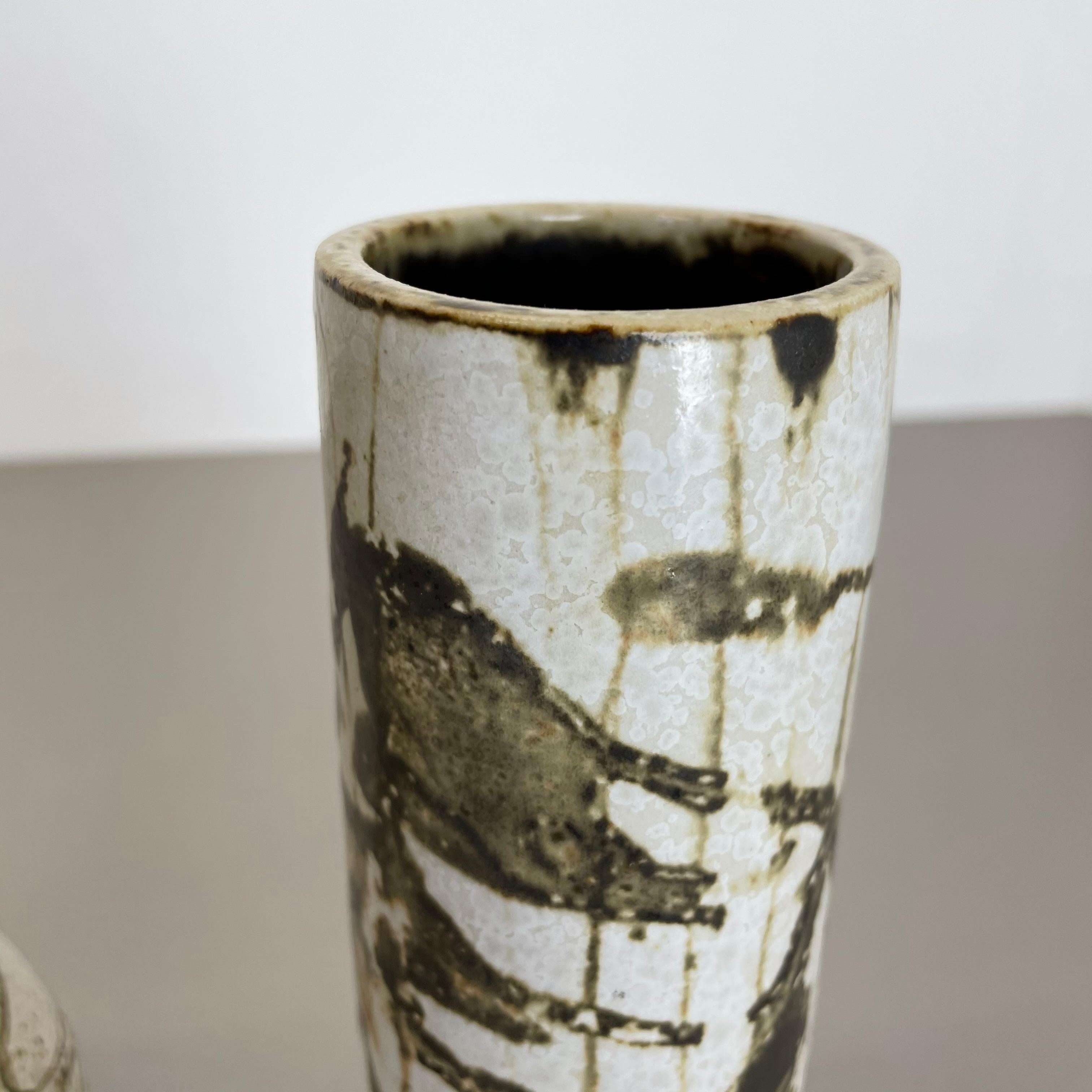 Set of 2 Ceramic Studio Pottery Vase by Gerhard Liebenthron, Germany, 1980s 6
