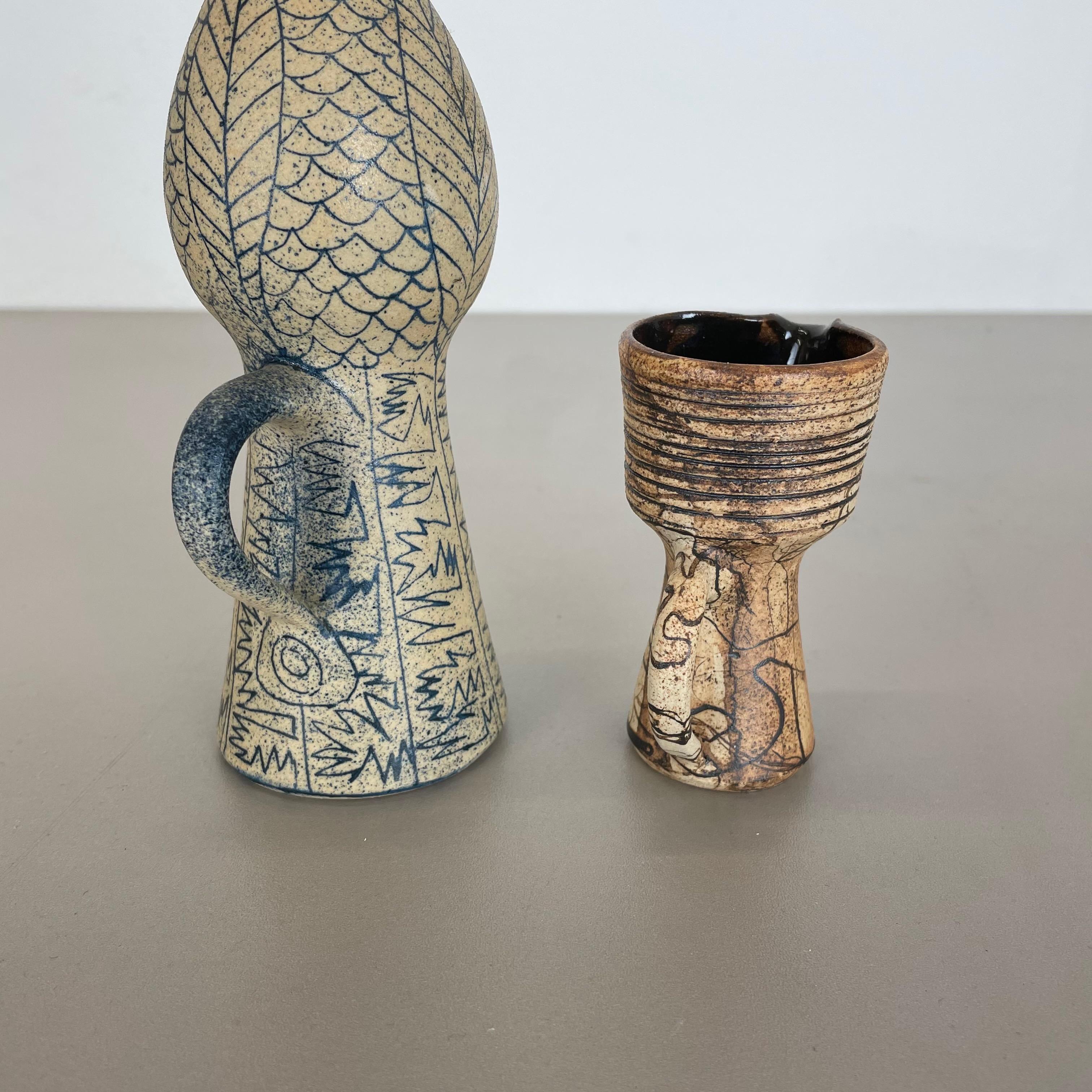 Set of 2 Ceramic Studio Pottery Vase by Gerhard Liebenthron, Germany, 1980s 7