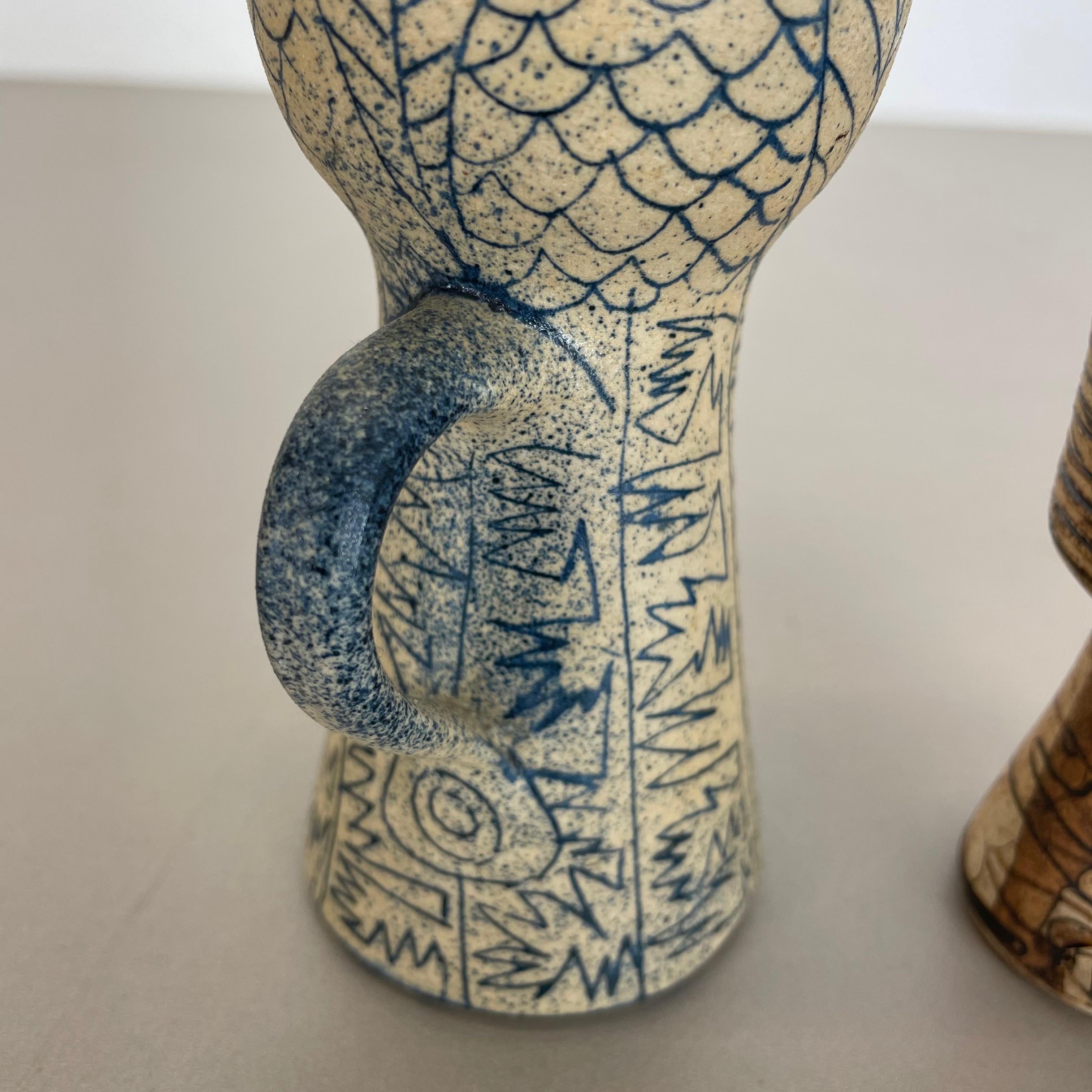 Set of 2 Ceramic Studio Pottery Vase by Gerhard Liebenthron, Germany, 1980s 9