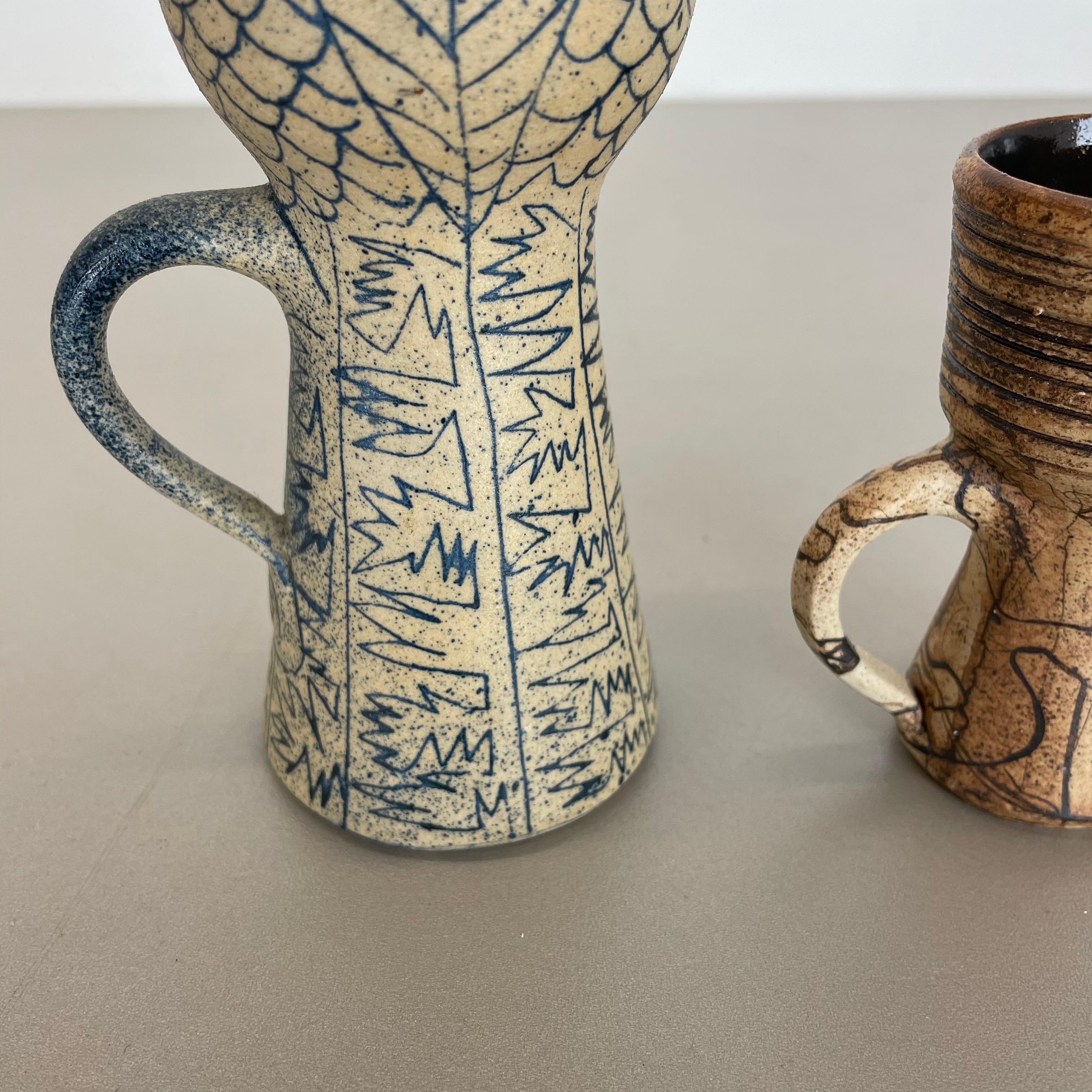 Set of 2 Ceramic Studio Pottery Vase by Gerhard Liebenthron, Germany, 1980s 2