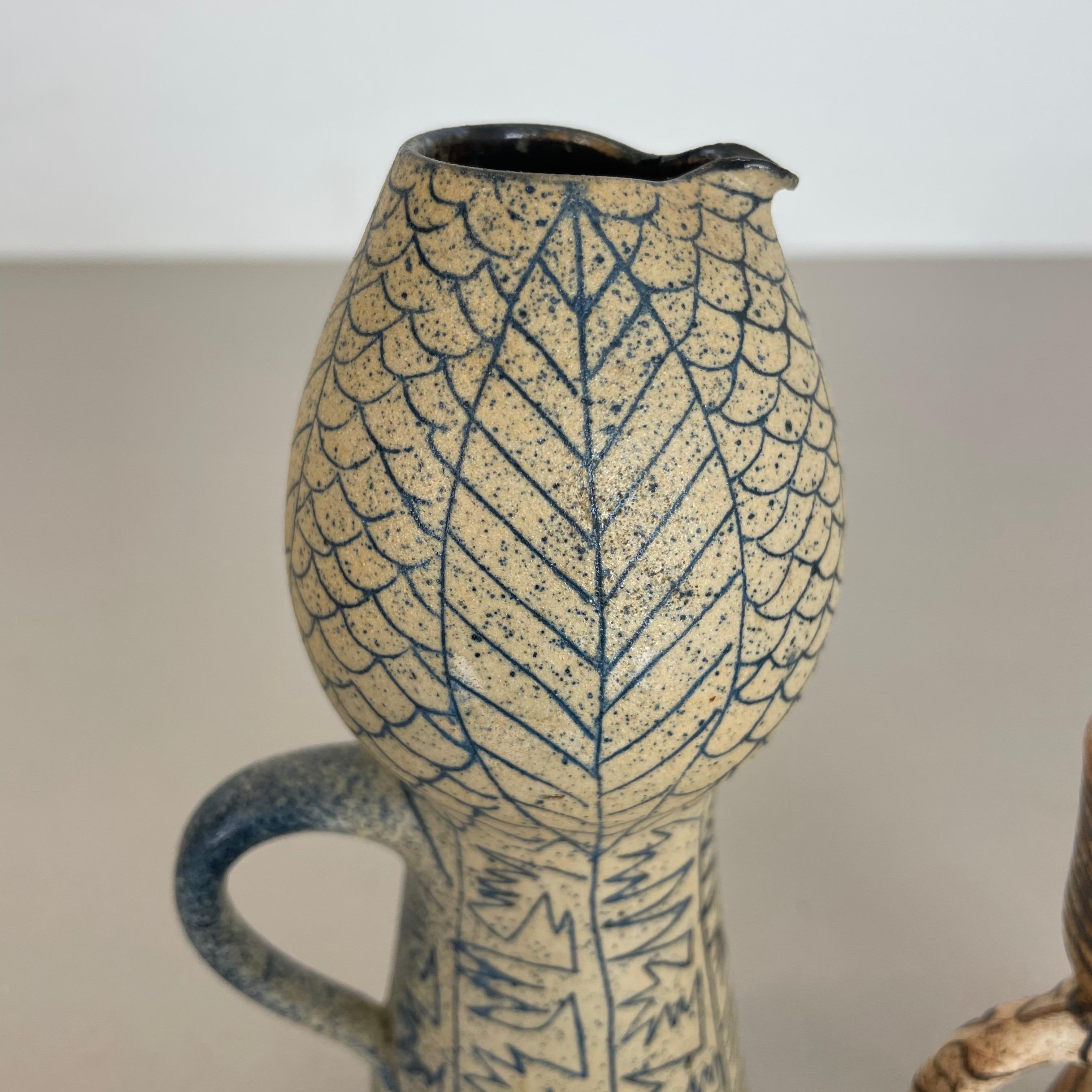Set of 2 Ceramic Studio Pottery Vase by Gerhard Liebenthron, Germany, 1980s 3