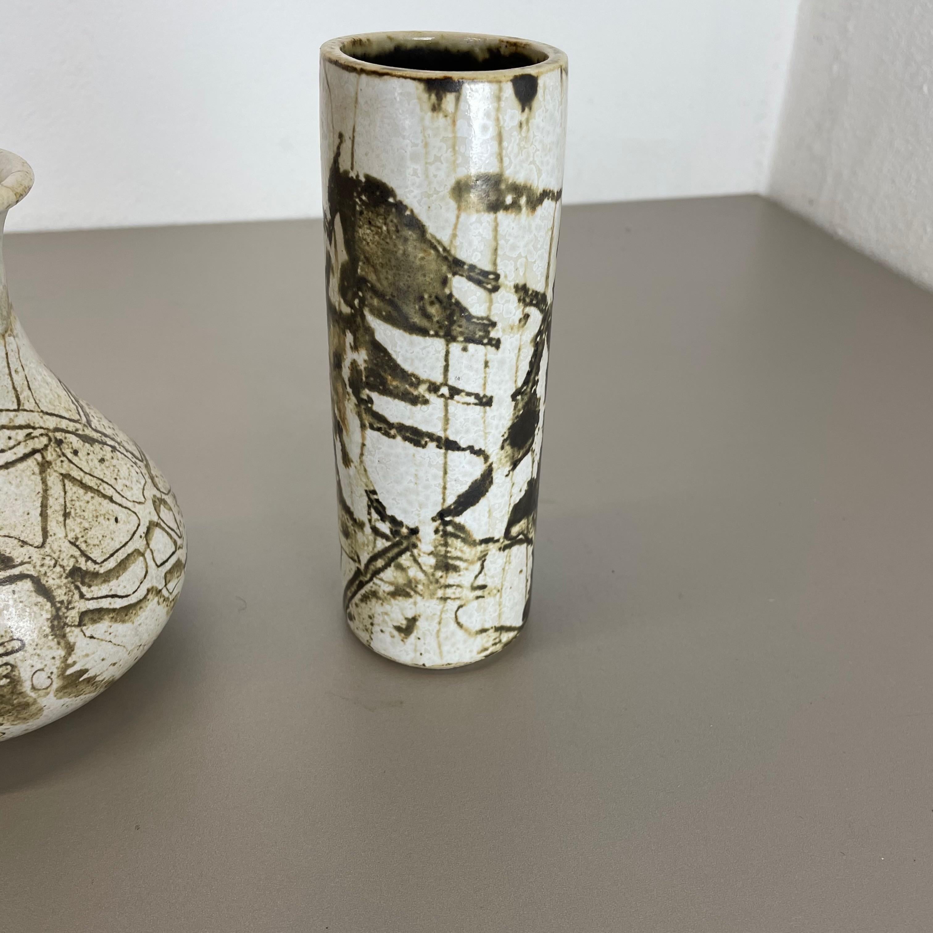 Set of 2 Ceramic Studio Pottery Vase by Gerhard Liebenthron, Germany, 1980s 3