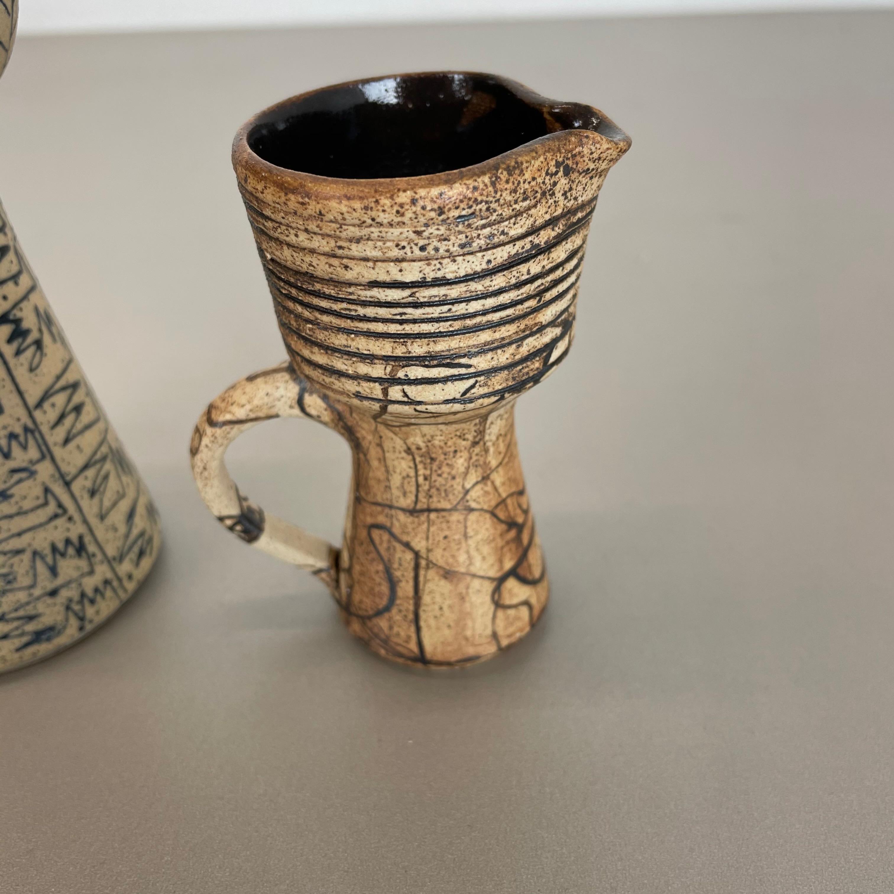Set of 2 Ceramic Studio Pottery Vase by Gerhard Liebenthron, Germany, 1980s 4