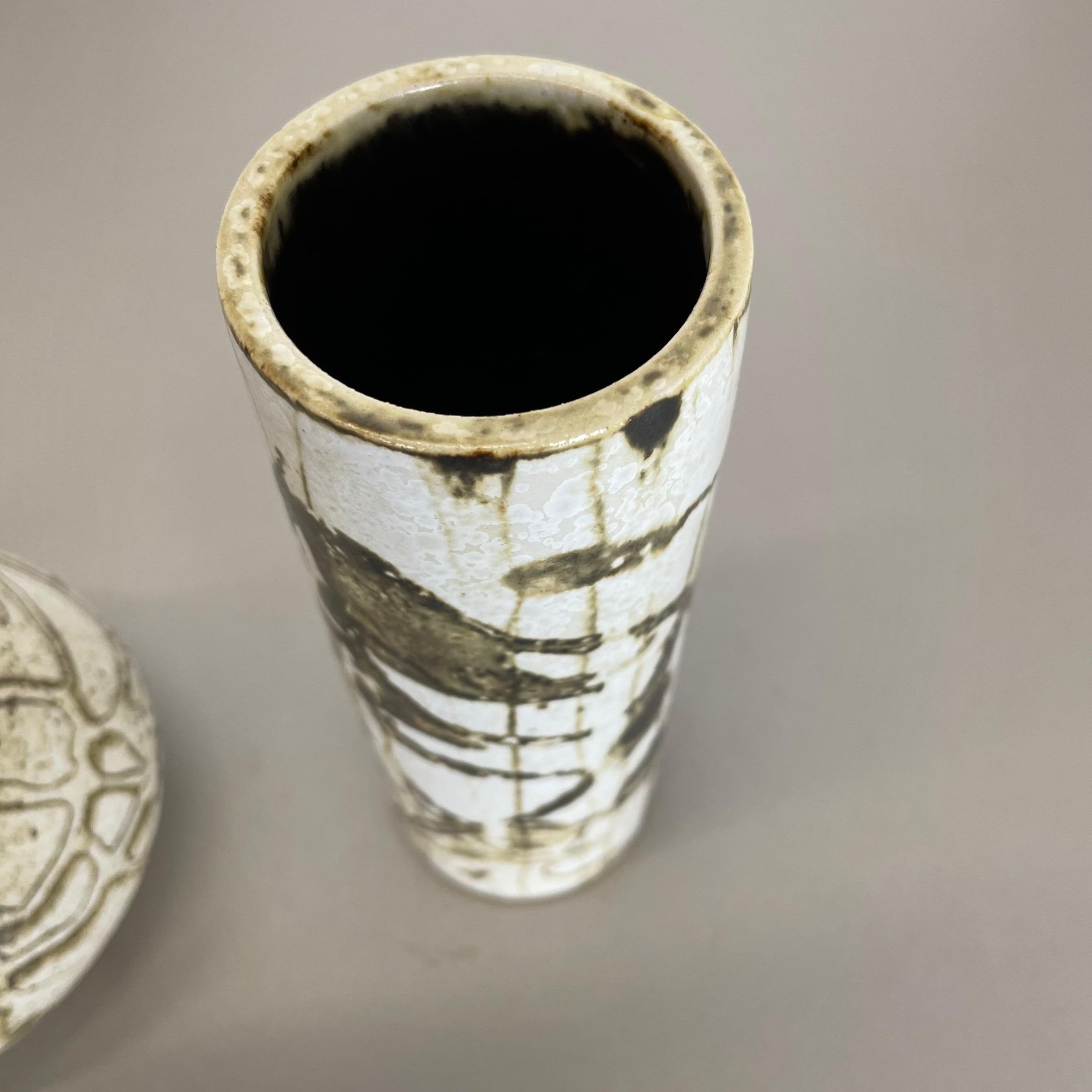 Set of 2 Ceramic Studio Pottery Vase by Gerhard Liebenthron, Germany, 1980s 4