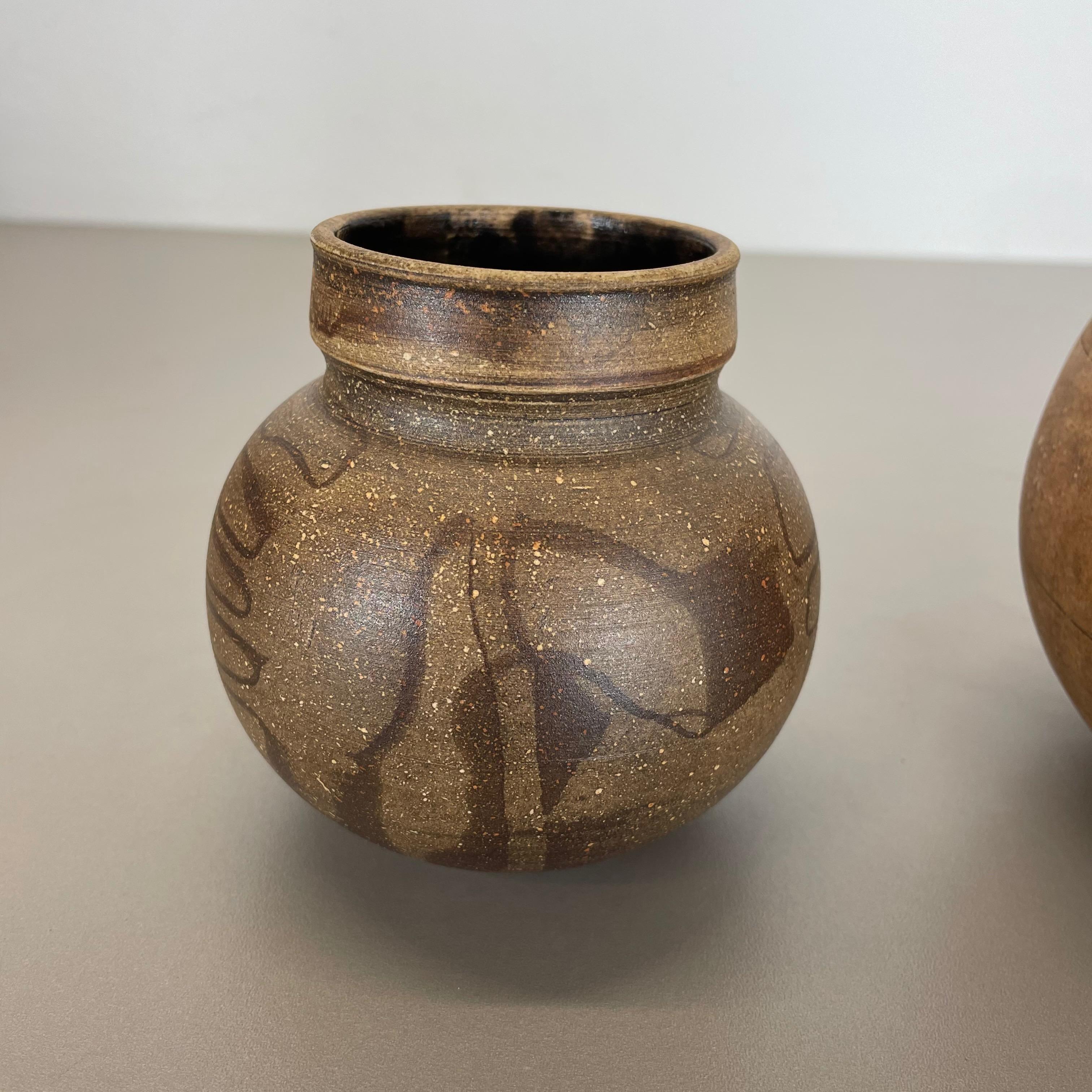 Ensemble de 2 vases en céramique de l'atelier de poterie de Gerhard Liebenthron, Allemagne, années 1980 en vente 2