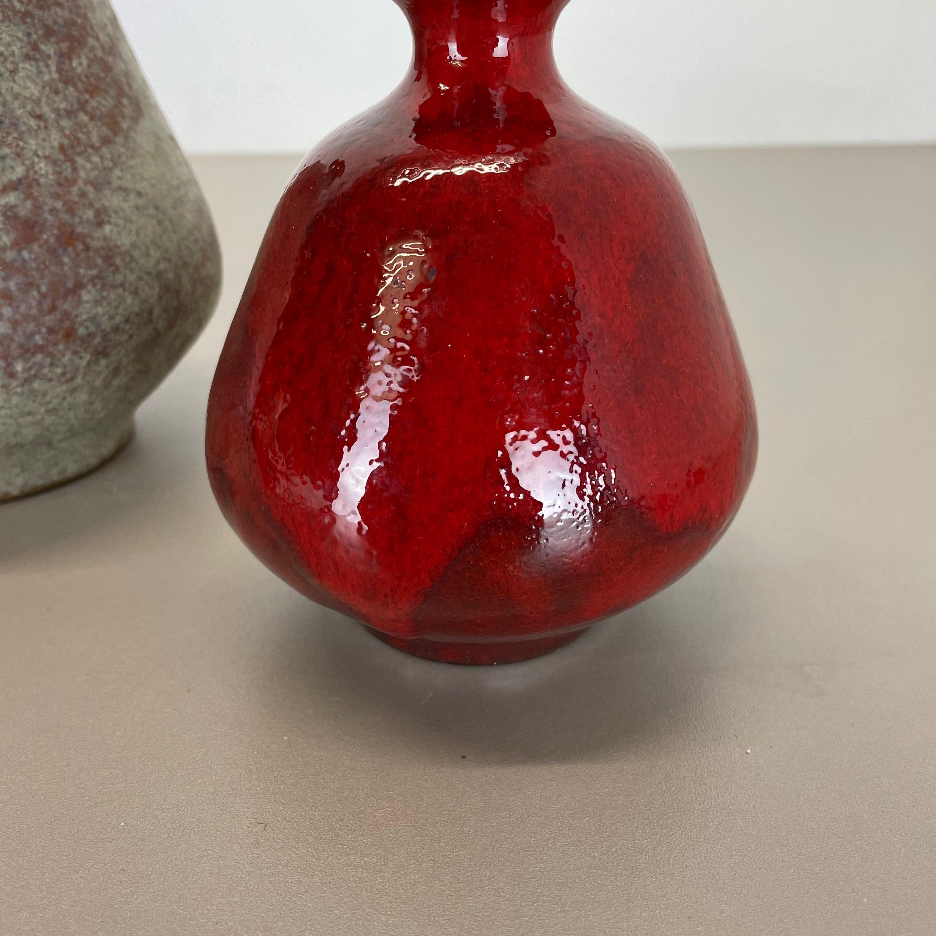 Ensemble de 2 vases en céramique de l'atelier de poterie de Hartwig Heyne Ceramics, Allemagne, 1970 en vente 5