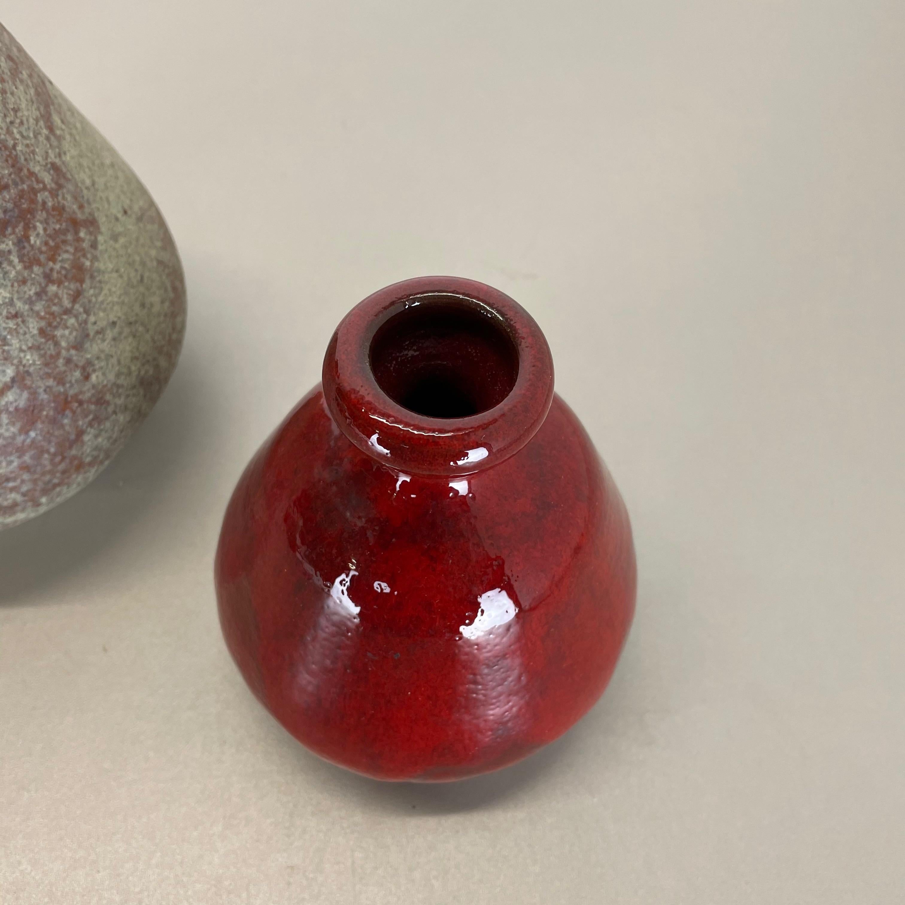 Ensemble de 2 vases en céramique de l'atelier de poterie de Hartwig Heyne Ceramics, Allemagne, 1970 en vente 7