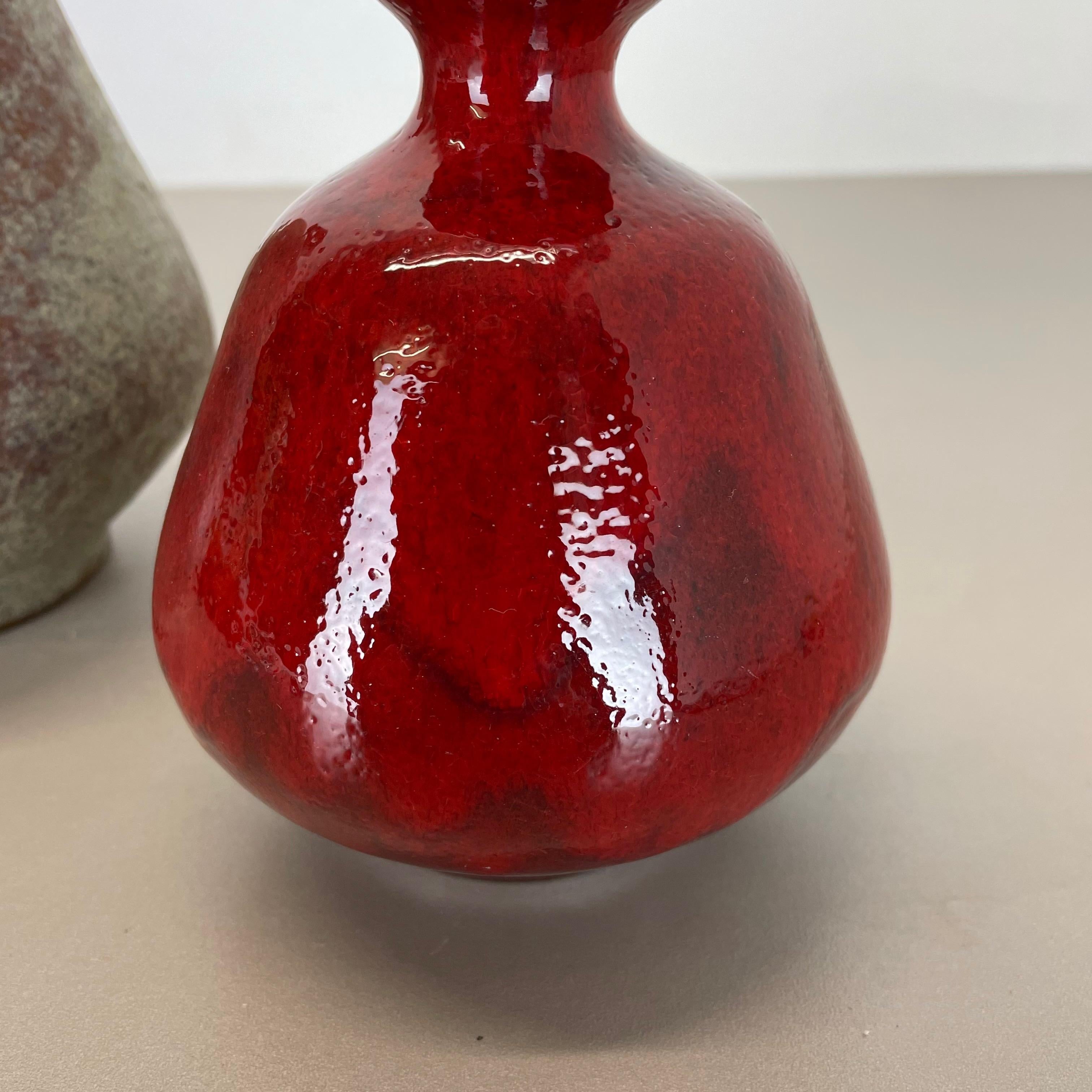Ensemble de 2 vases en céramique de l'atelier de poterie de Hartwig Heyne Ceramics, Allemagne, 1970 en vente 8