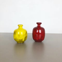 Set of 2 Ceramic Studio Pottery Vase by Hartwig Heyne Ceramics, Germany 1970s