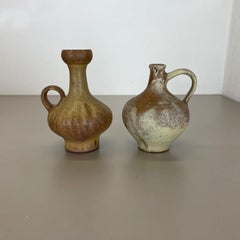 Set of 2 Ceramic Studio Pottery Vase by Hartwig Heyne Ceramics, Germany, 1970s