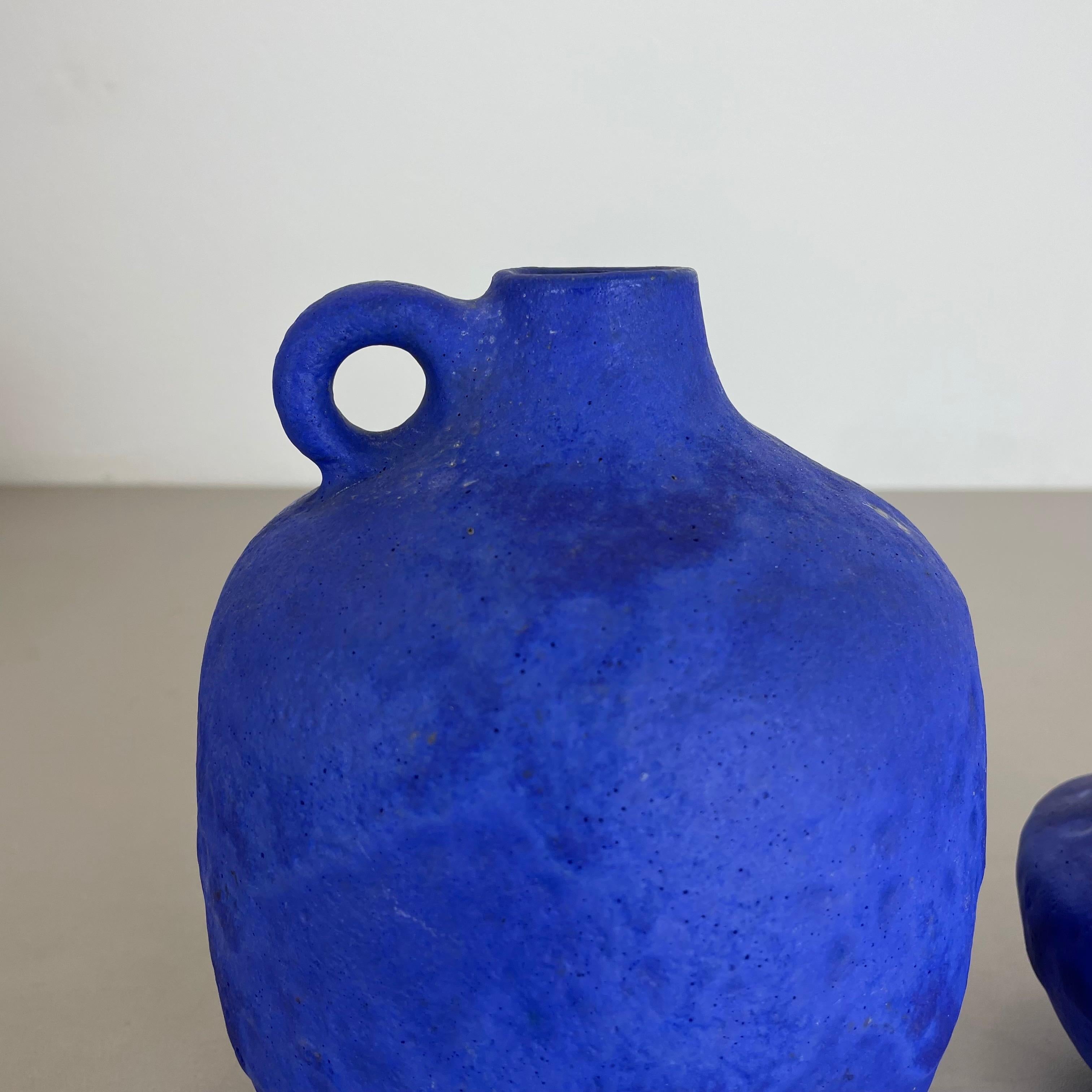 Set of 2 Ceramic Studio Pottery Vase by Hartwig Heyne Ceramics, Germany 1970s For Sale 3