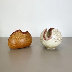 Set of 2 Ceramic Studio Pottery Vases by Bertoncello Ceramics, Italy 1970s