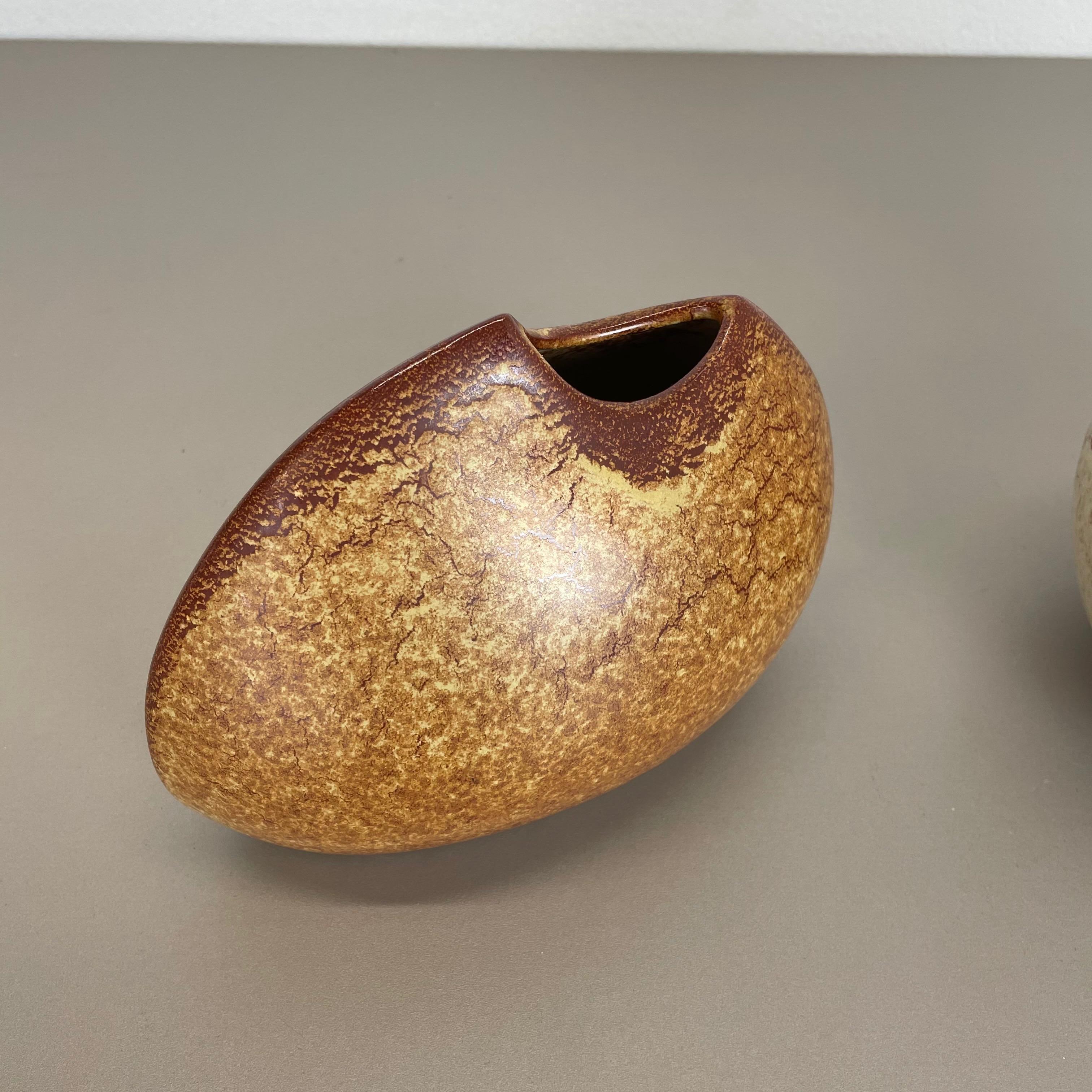 Set of 2 Ceramic Studio Pottery Vases by Bertoncello Ceramics, Italy 1970s In Good Condition In Kirchlengern, DE