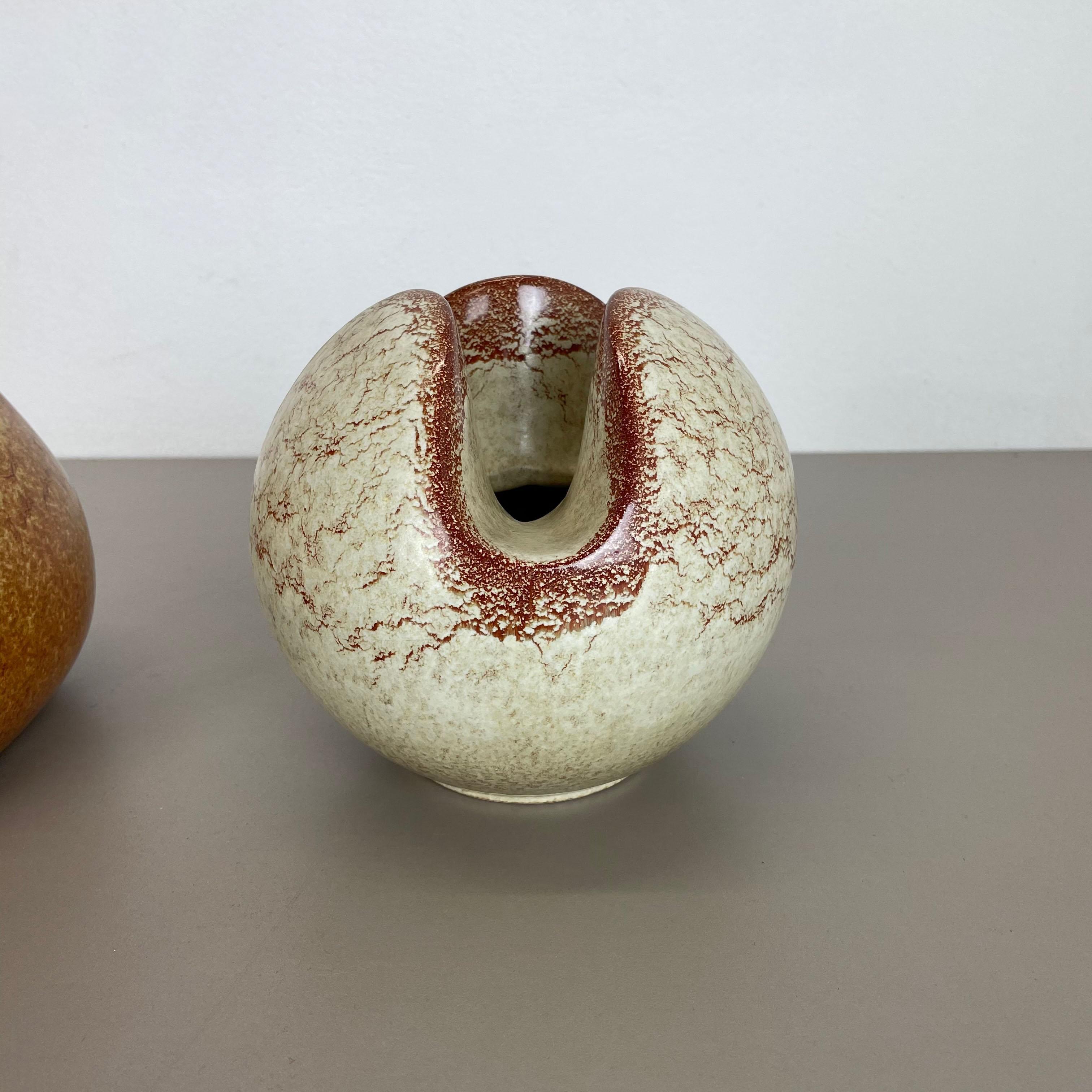 Set of 2 Ceramic Studio Pottery Vases by Bertoncello Ceramics, Italy 1970s 2