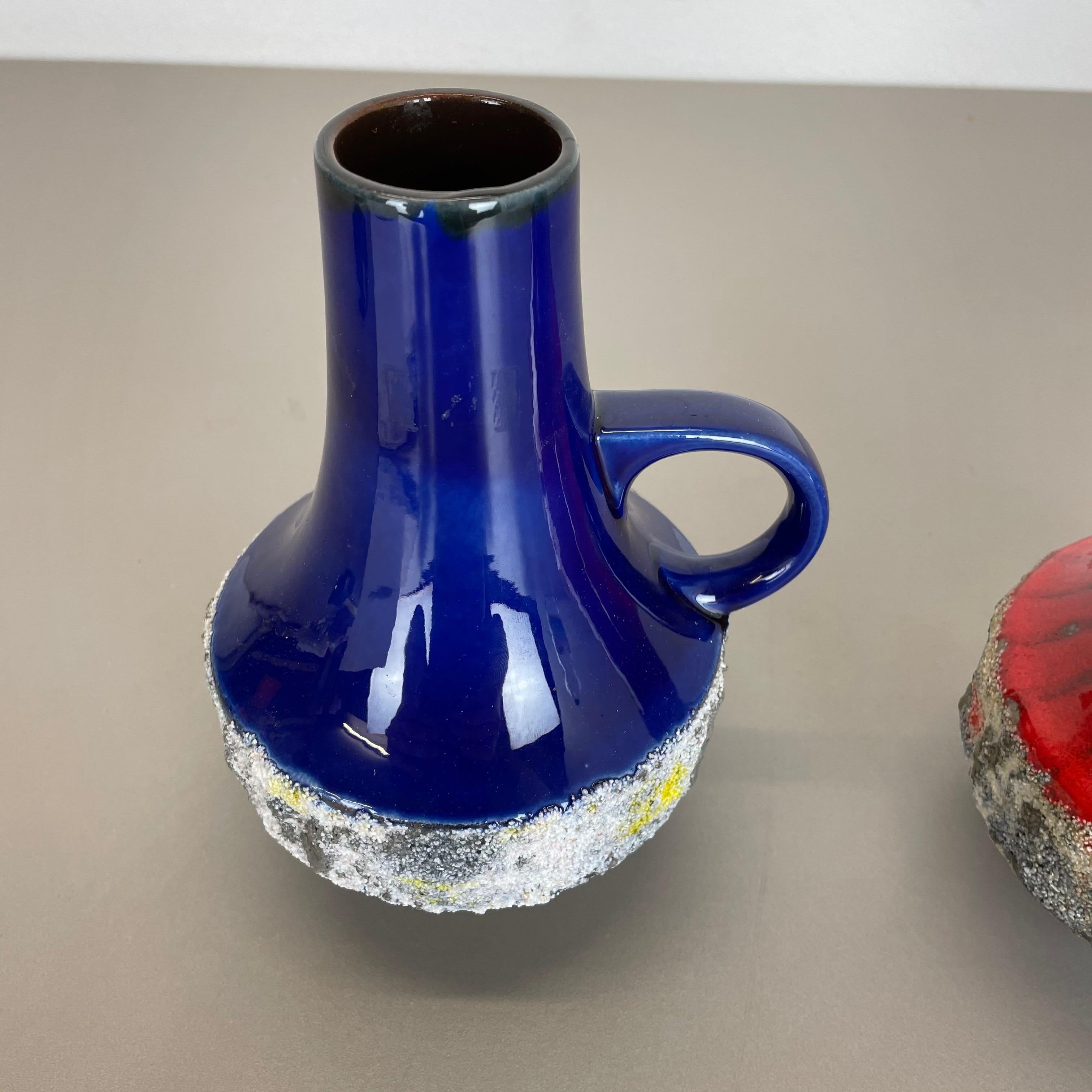 Set of 2 Ceramic UFO Pottery Vase Heinz Siery Carstens Tönnieshof, Germany, 1970 For Sale 1
