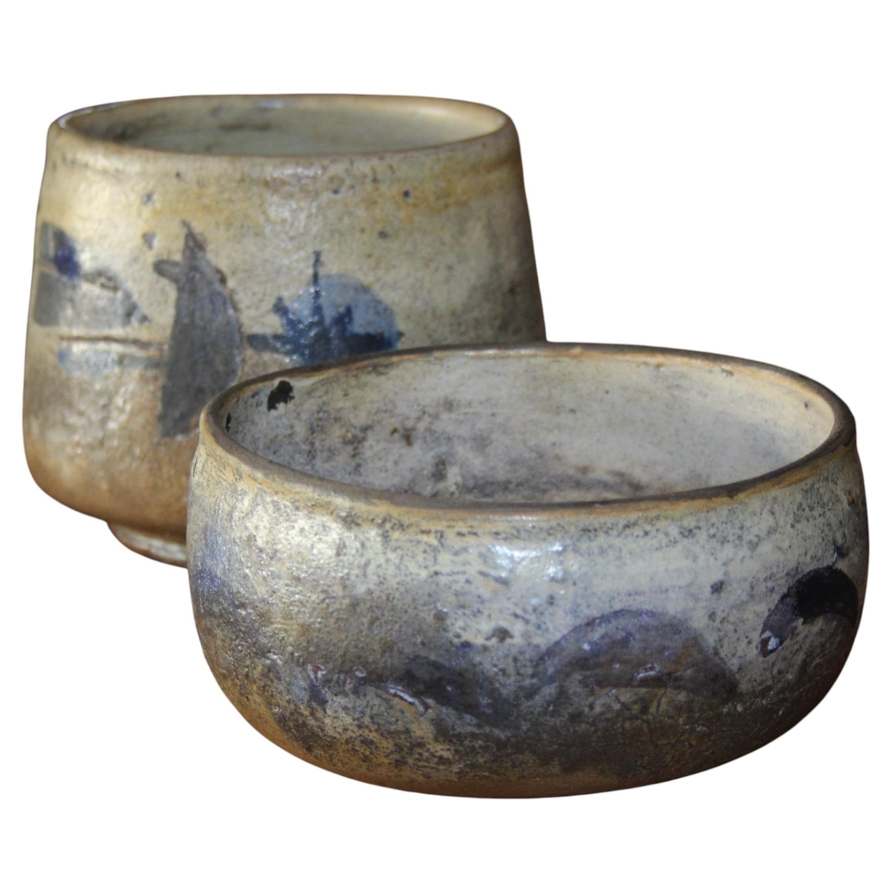 Set of 2 ceramic vase by Menelika For Sale