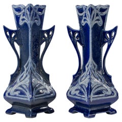 Set of 2 Ceramic Vases - Art Nouveau