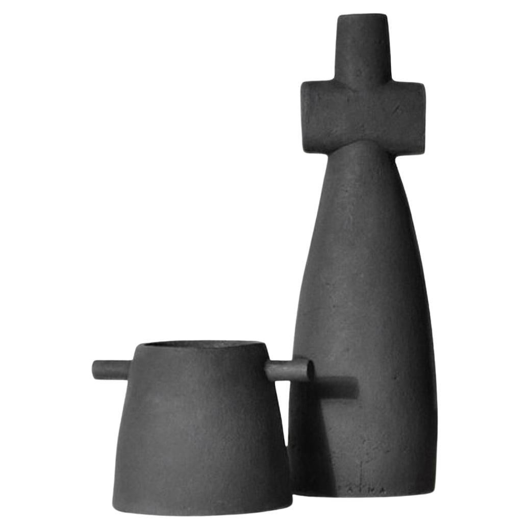 Incised Ceramic Vases by Heather Rosenman For Sale at 1stDibs