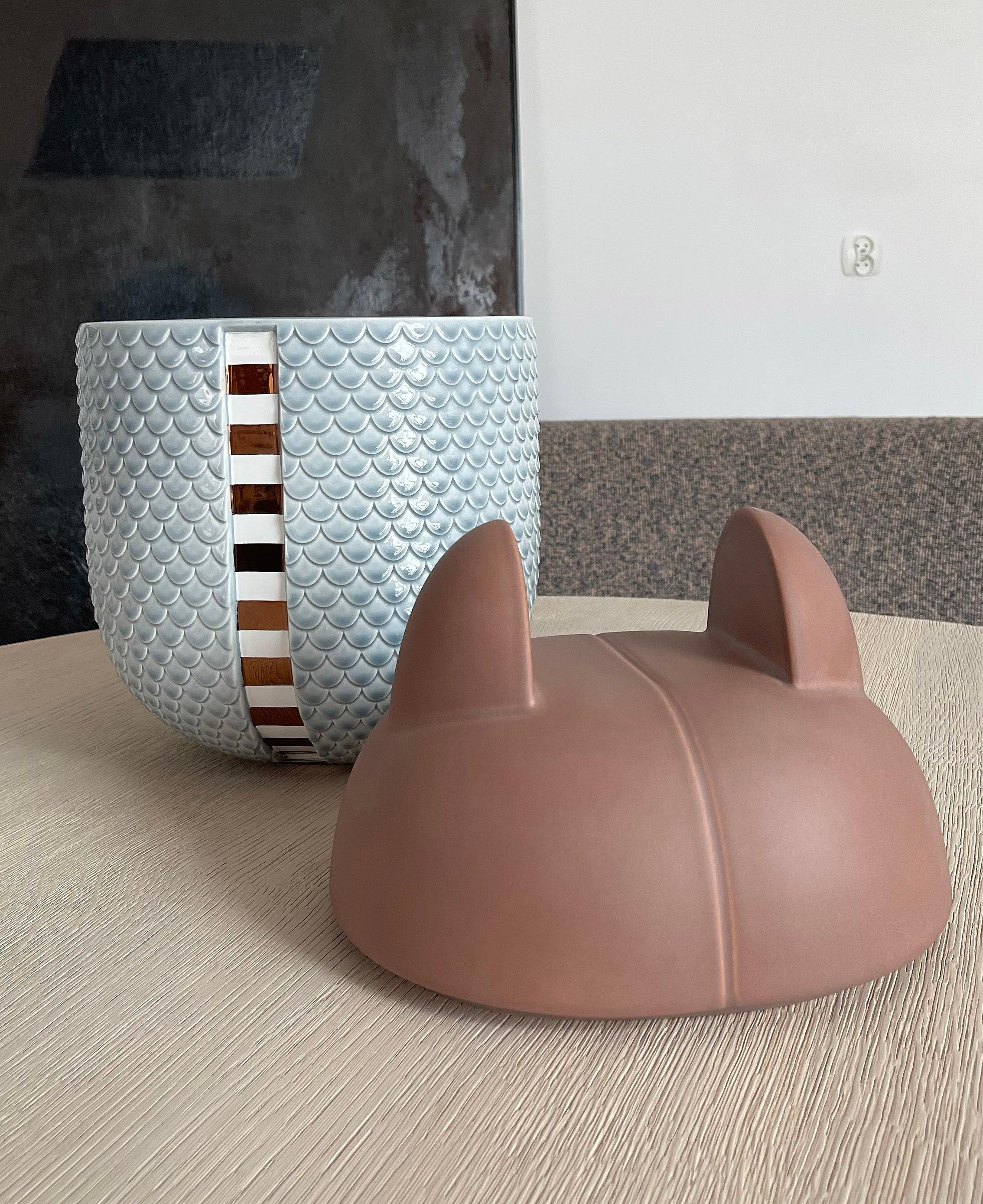 Set of 2 Ceramic Vases / Containers - Animalità by Elena Salmistraro for Bosa For Sale 7