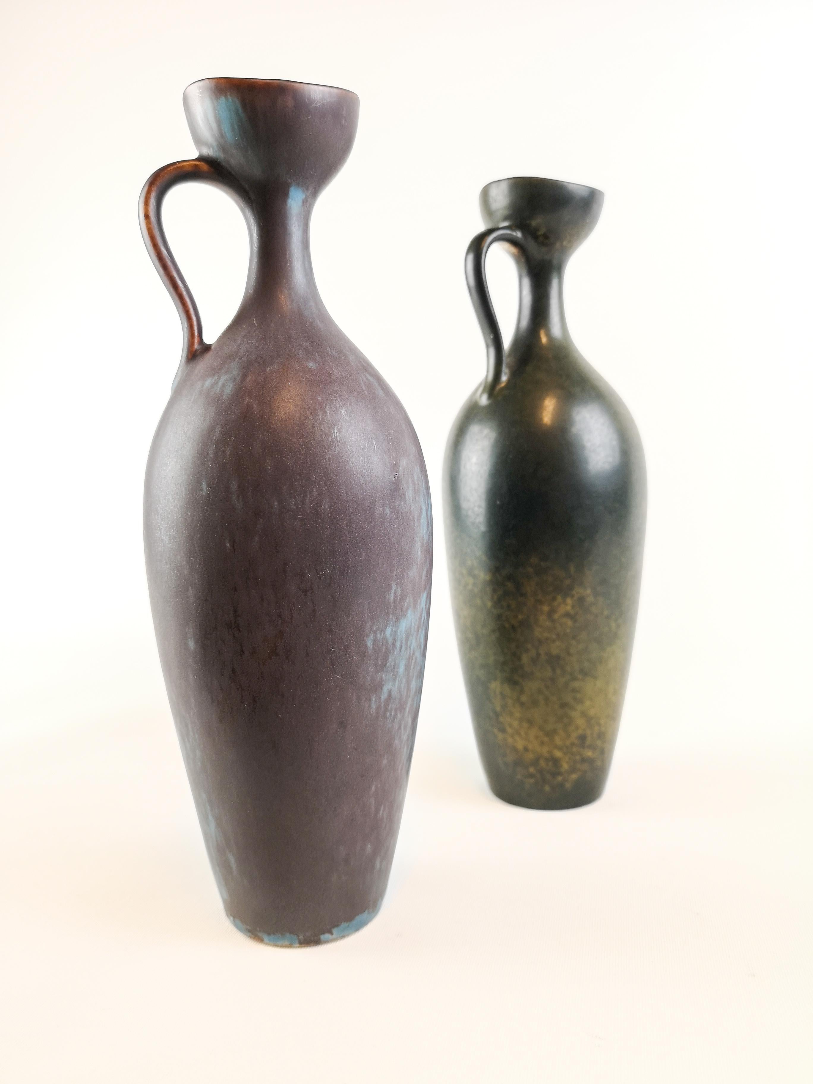 Set of 2 Ceramic Vases Gunnar Nylund Rörstrand, Sweden, 1950s 2