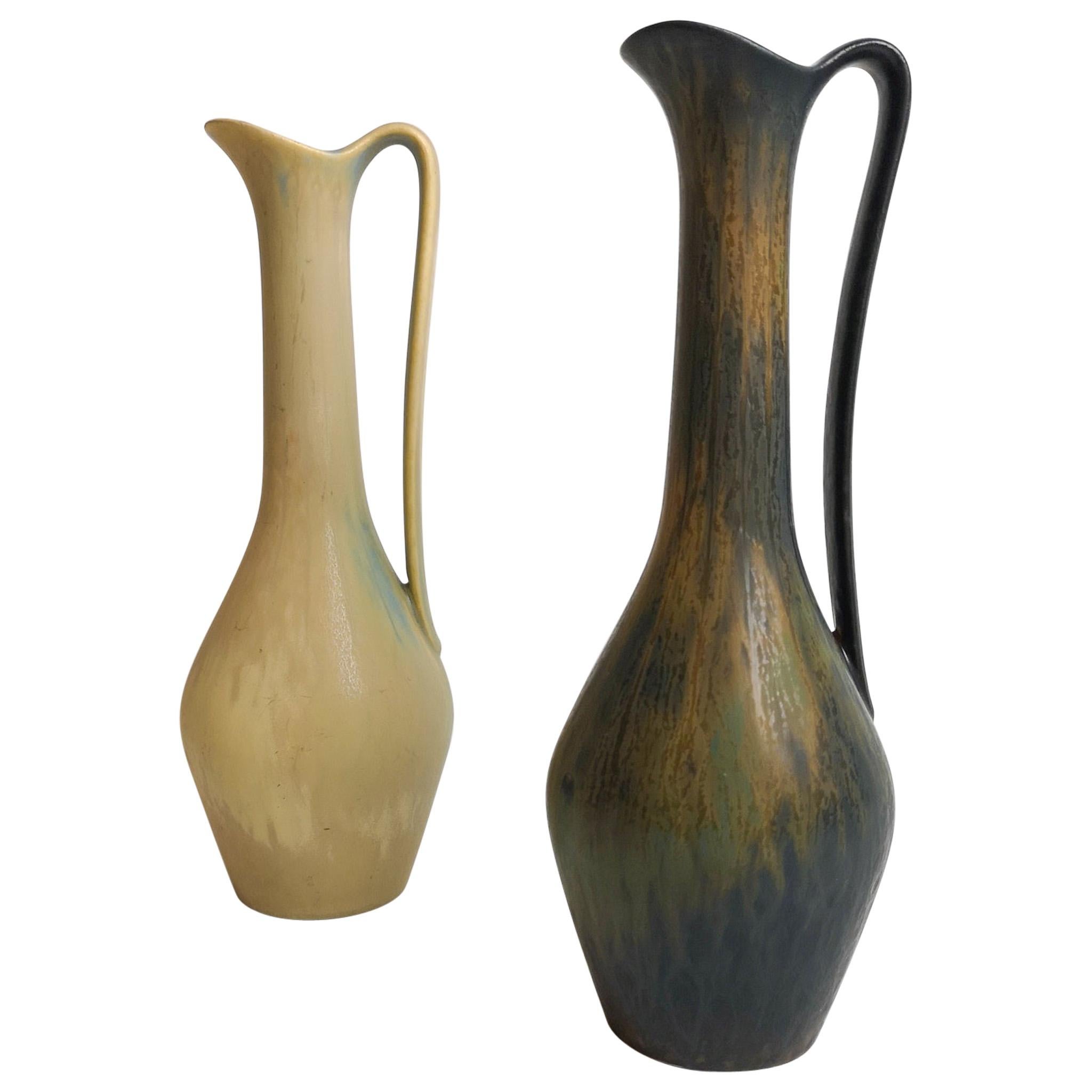 Ensemble de 2 vases en céramique Rrstrand Gunnar Nylund, Suède en vente