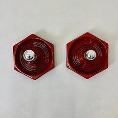 Set of 2 ceramic wall lamps , 1970s