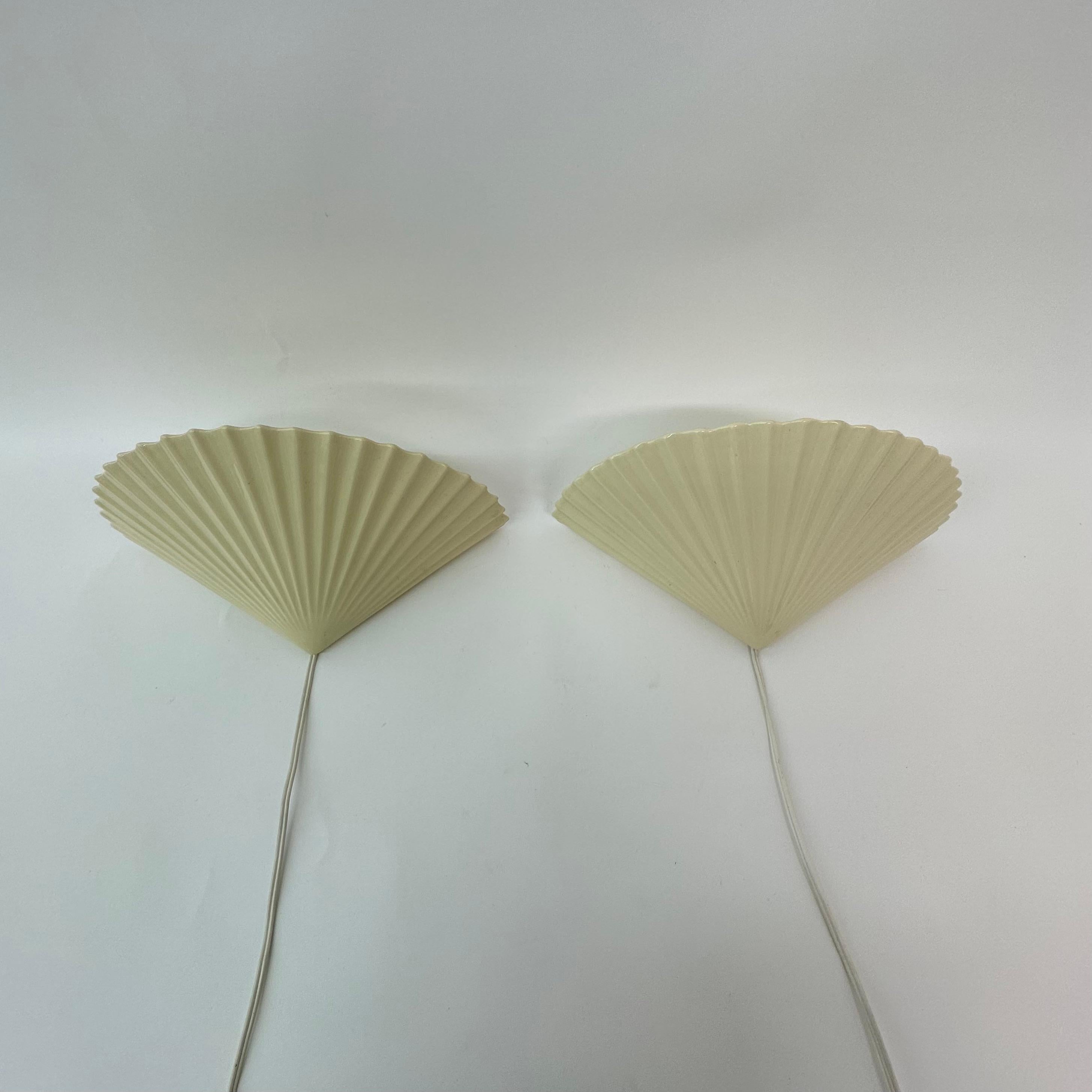 Set of 2 Ceramic Wall Lamps, 1970s 1