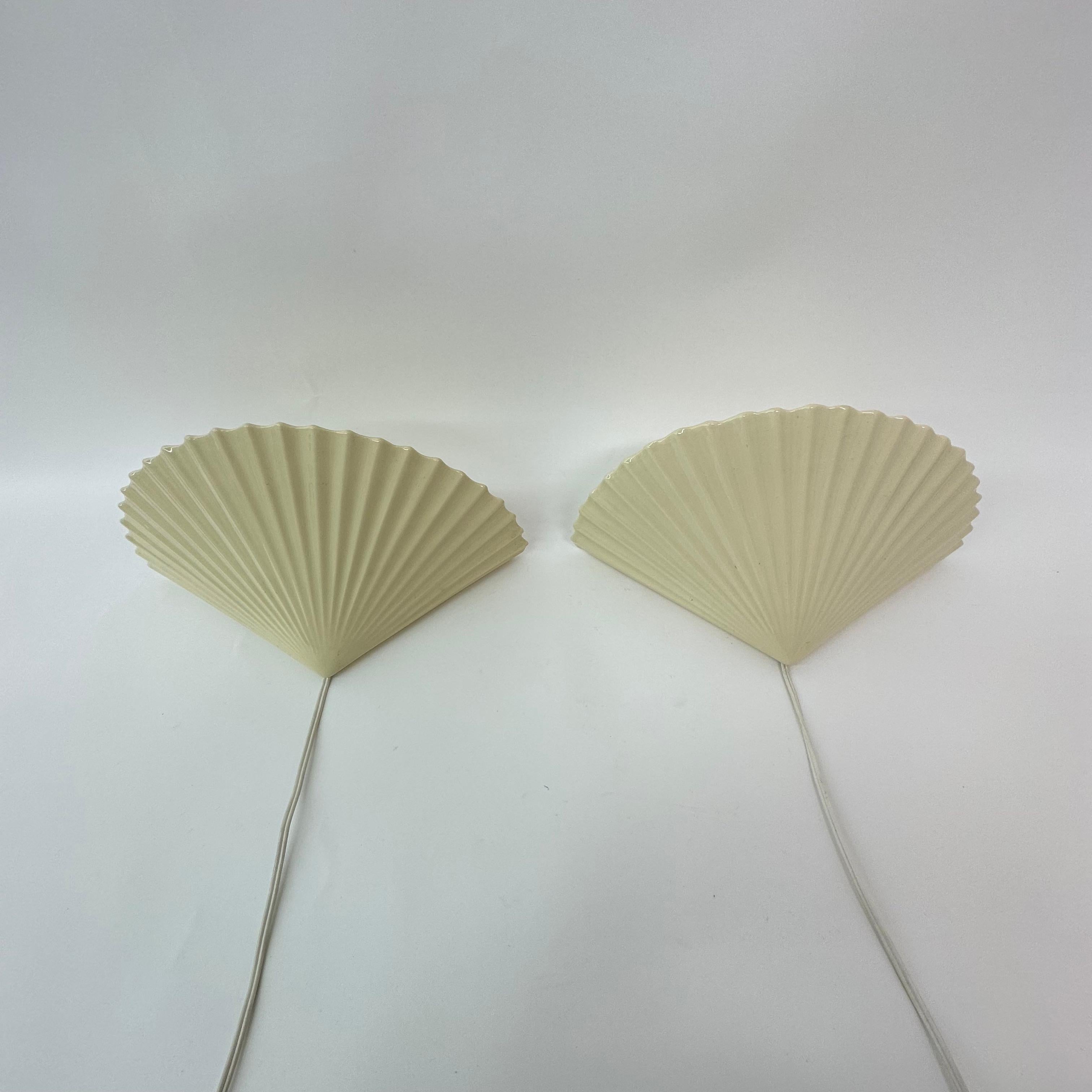 Set of 2 Ceramic Wall Lamps, 1970s 2