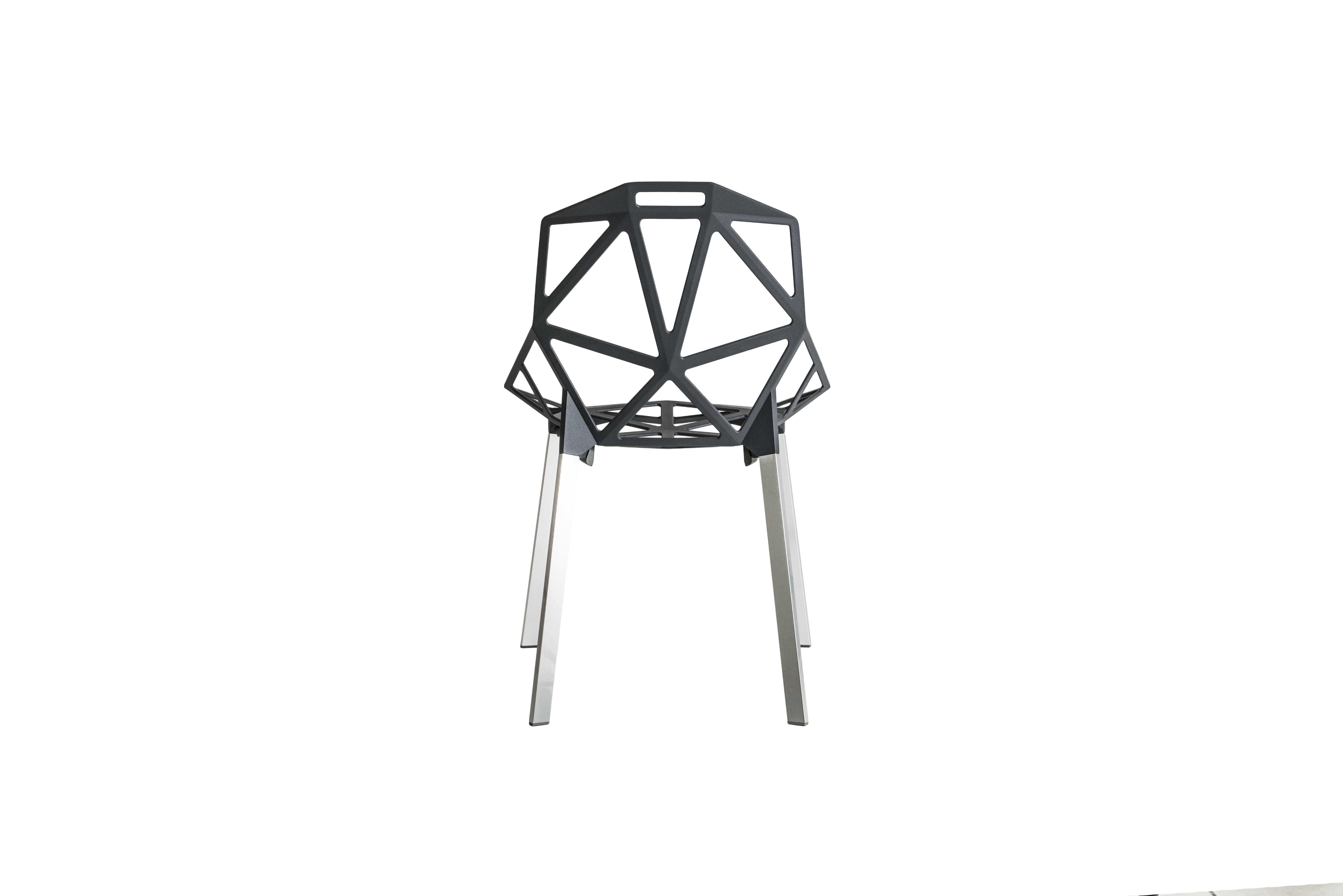 Set of  2 Chair_One in Black by Konstantin Grcic  for MAGIS In New Condition For Sale In Brooklyn, NY