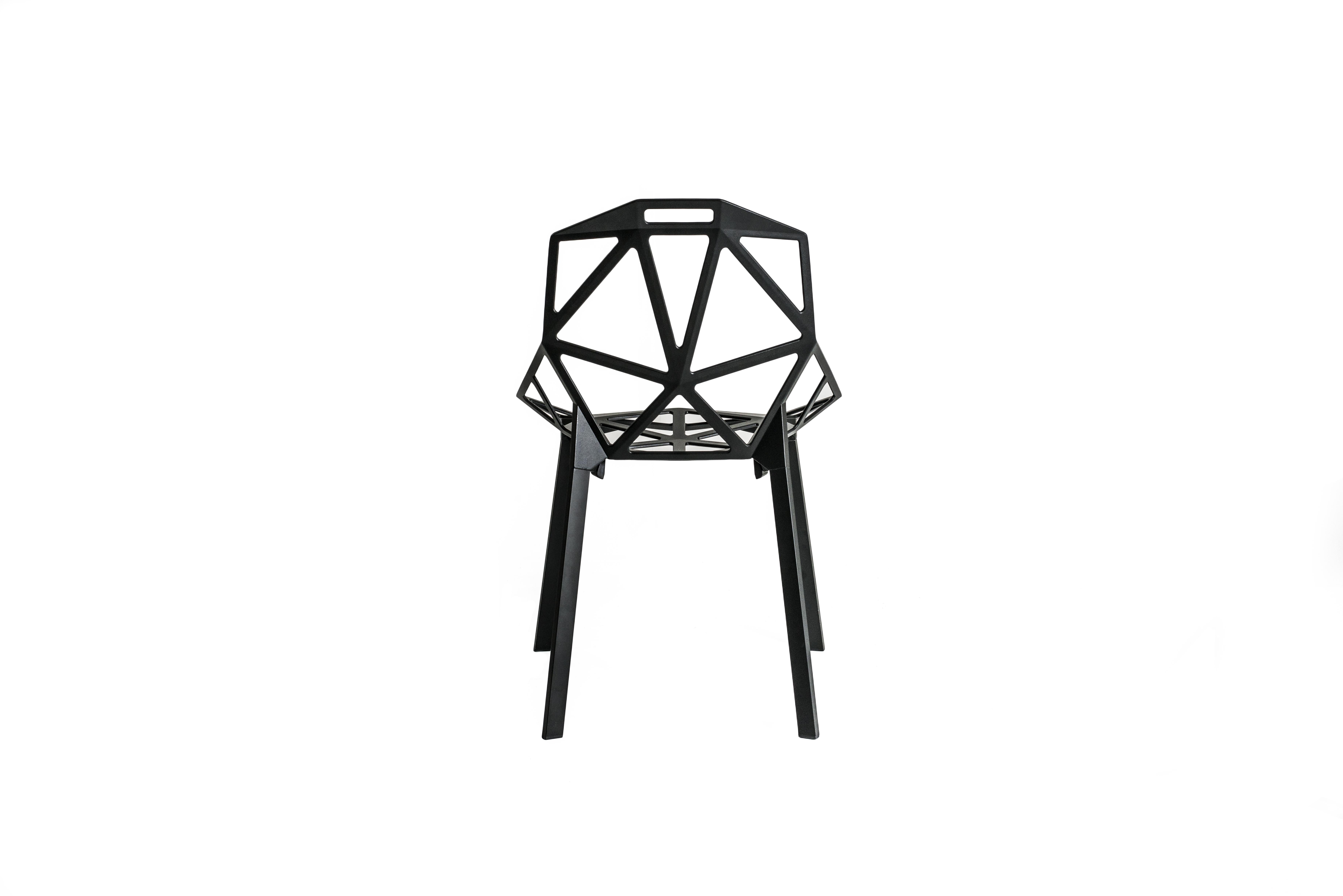 Plastic Set of  2 Chair_One in Black by Konstantin Grcic  for MAGIS For Sale