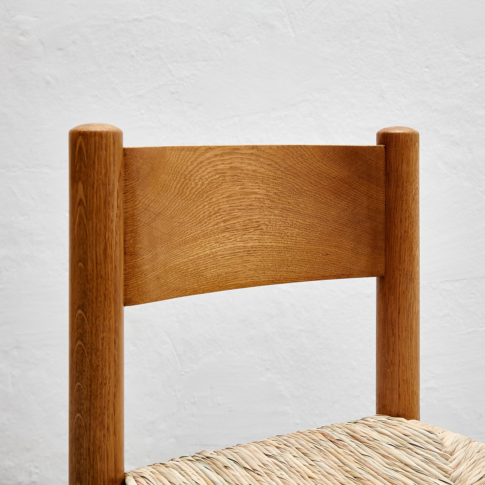 Rattan Set of 2 Chairs After Charlotte Perriand For Sale