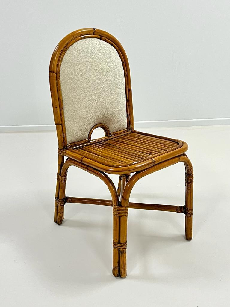 Set of 6  Rattan Chairs By Gabriella Crespi In Excellent Condition For Sale In Saint-Ouen, FR
