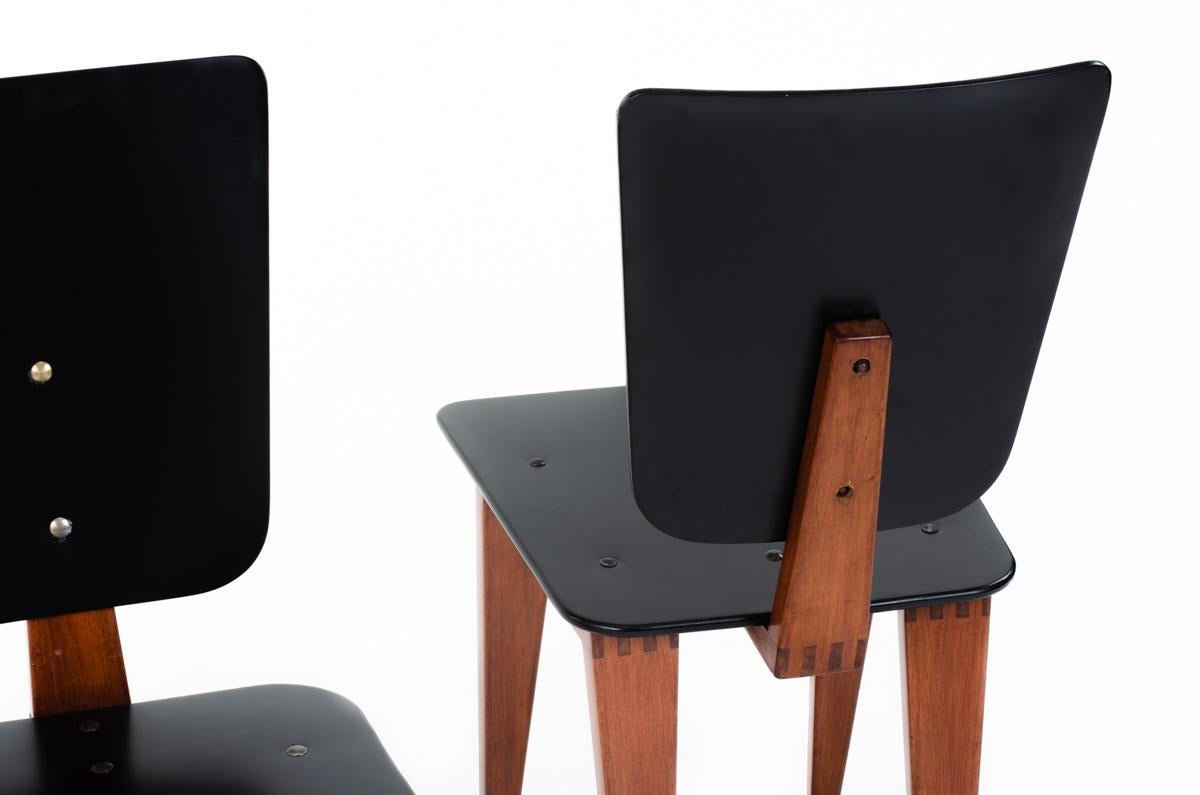 20ième siècle Ensemble de 2 chaises par Andre Sornay, 1960 en vente