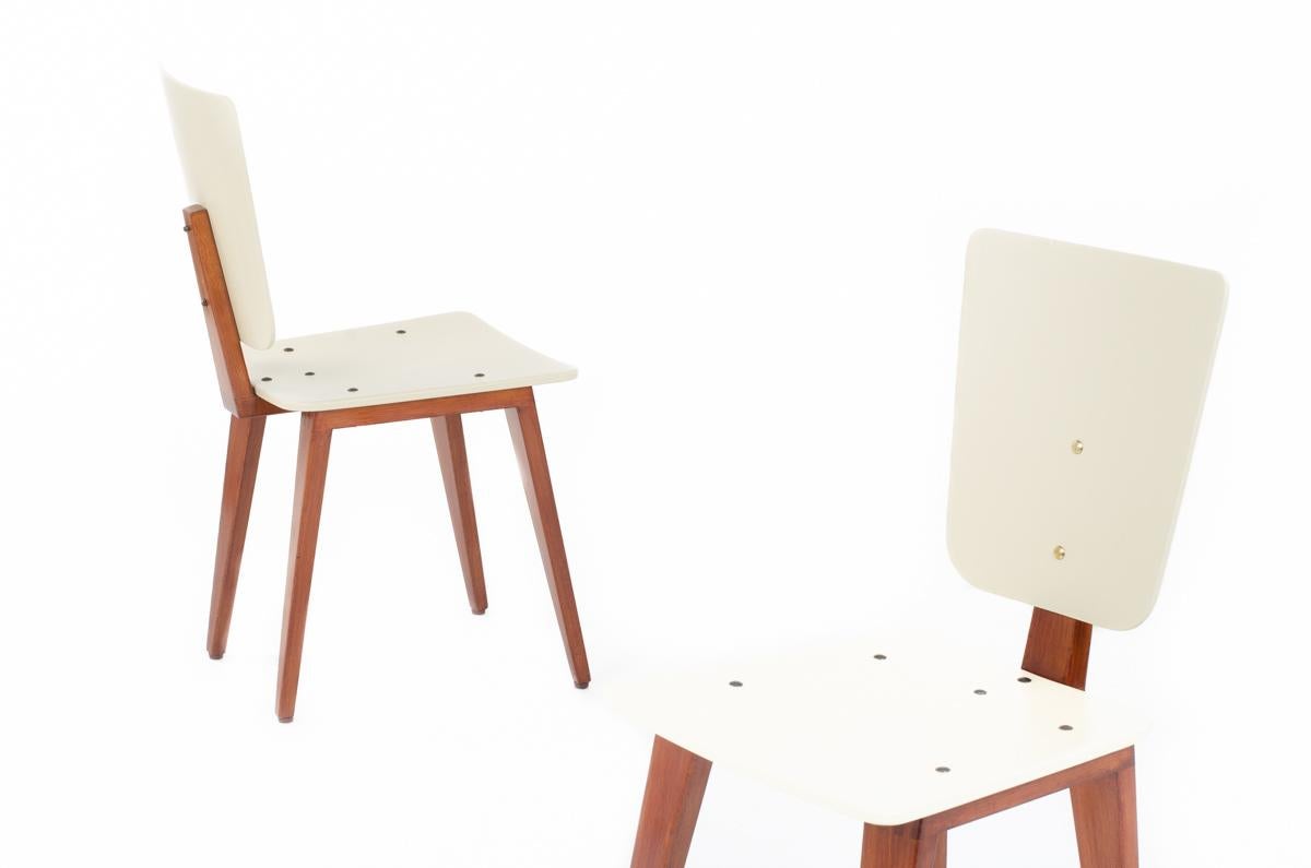 20th Century Set of 2 Chairs by Andre Sornay, 1960 For Sale
