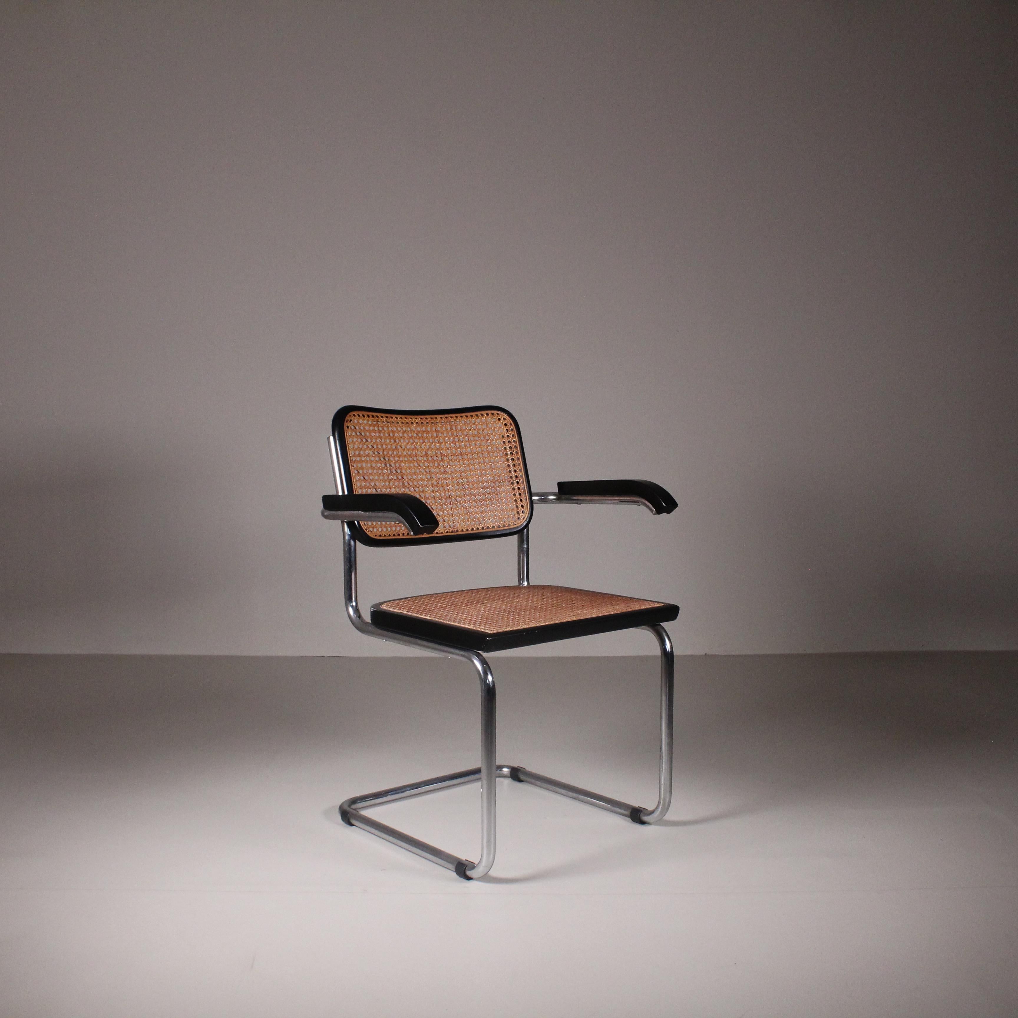 Italian Set of 2 Chairs Cesca, Marcel Breuer, Gavina, 1970 For Sale