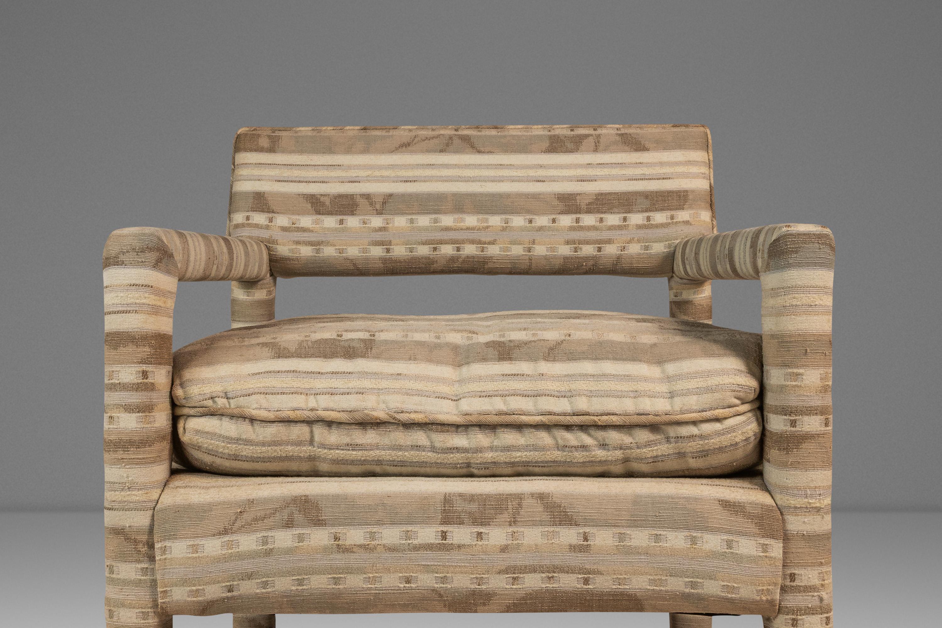 Set of 2 Chairs in Original Fabric Attributed to Milo Baughman, USA, c. 1960s For Sale 8