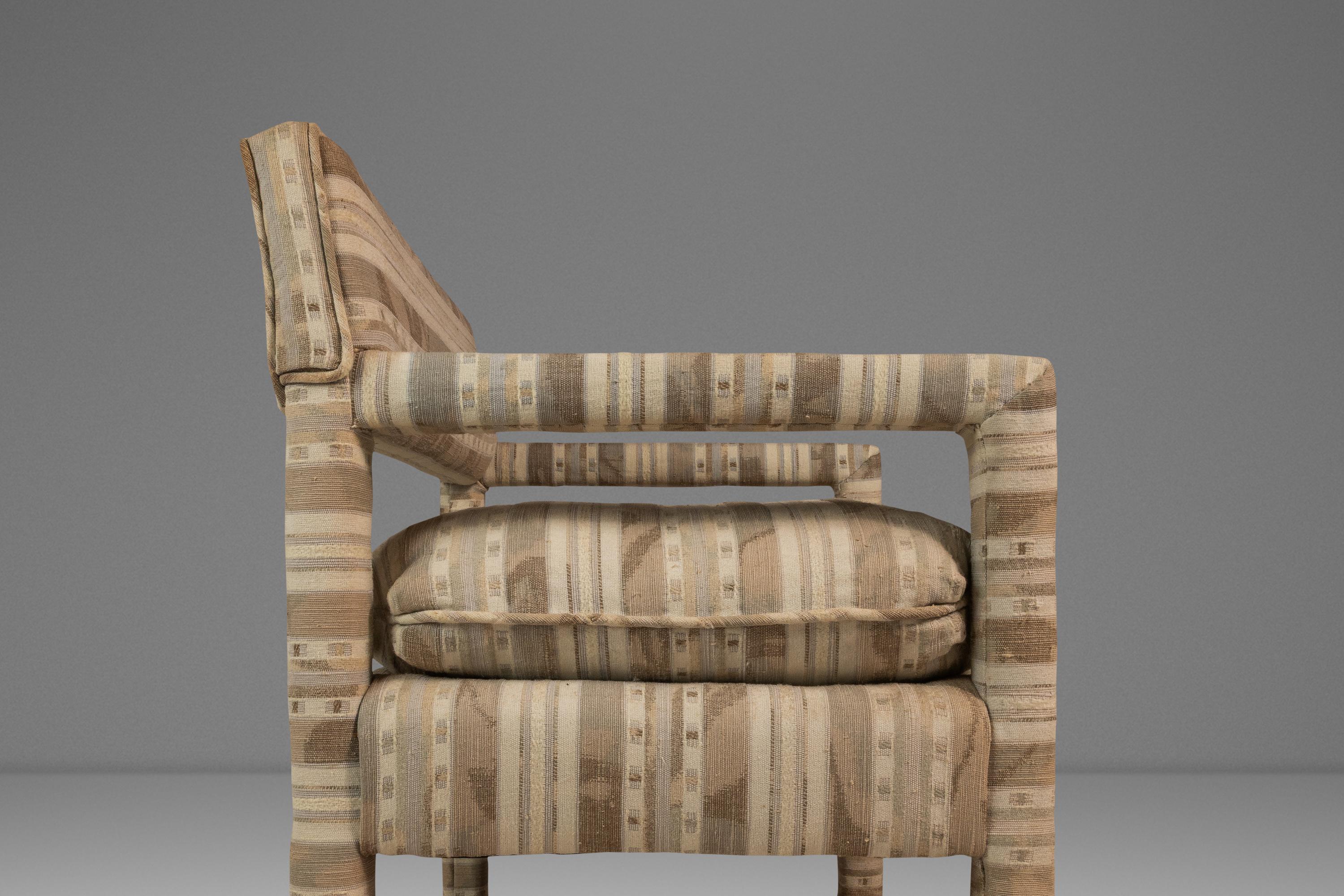 Set of 2 Chairs in Original Fabric Attributed to Milo Baughman, USA, c. 1960s For Sale 11