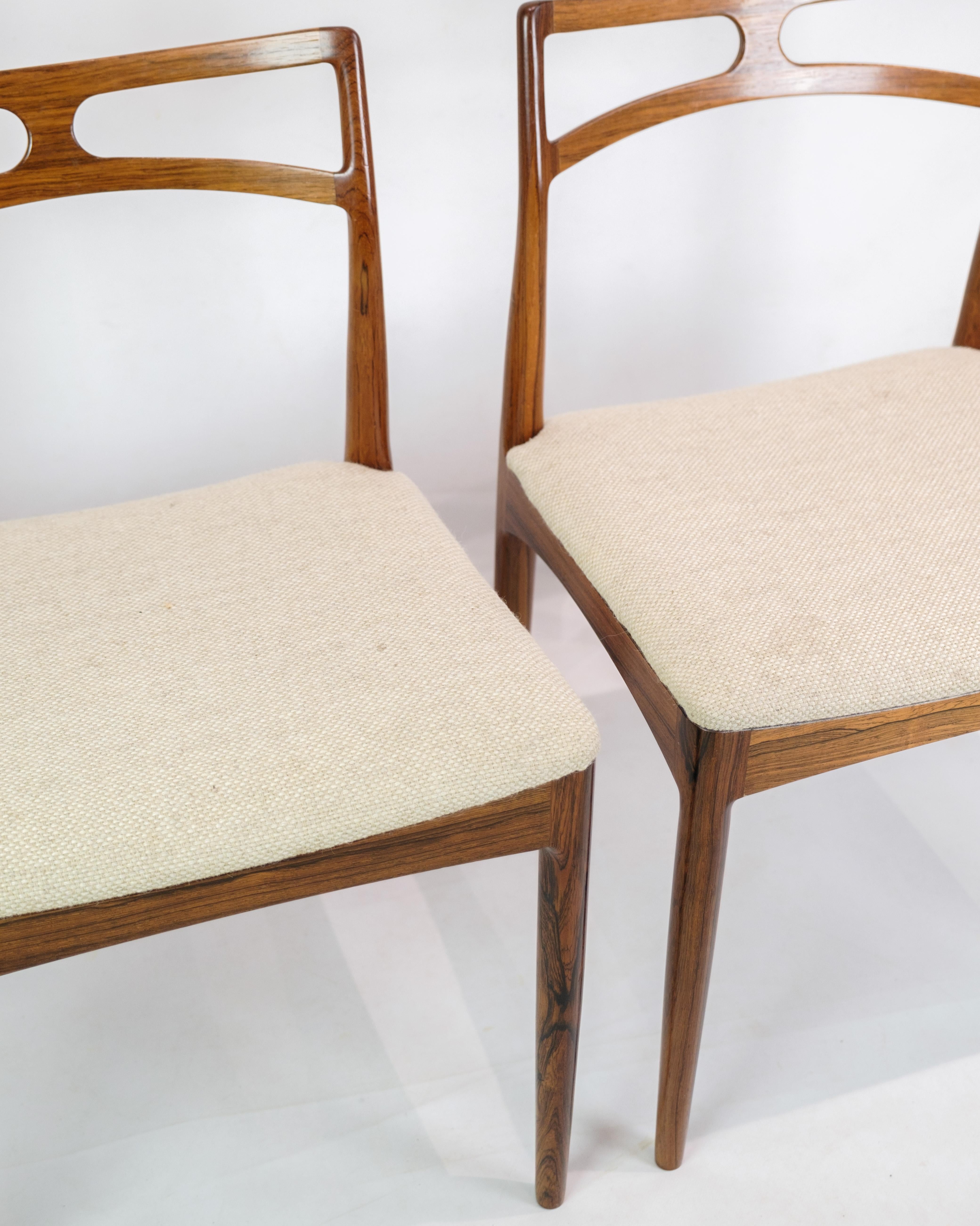 Set of 2 chairs In Rosewood, Model 94 Designed By Johannes Andersen From 1960s 5