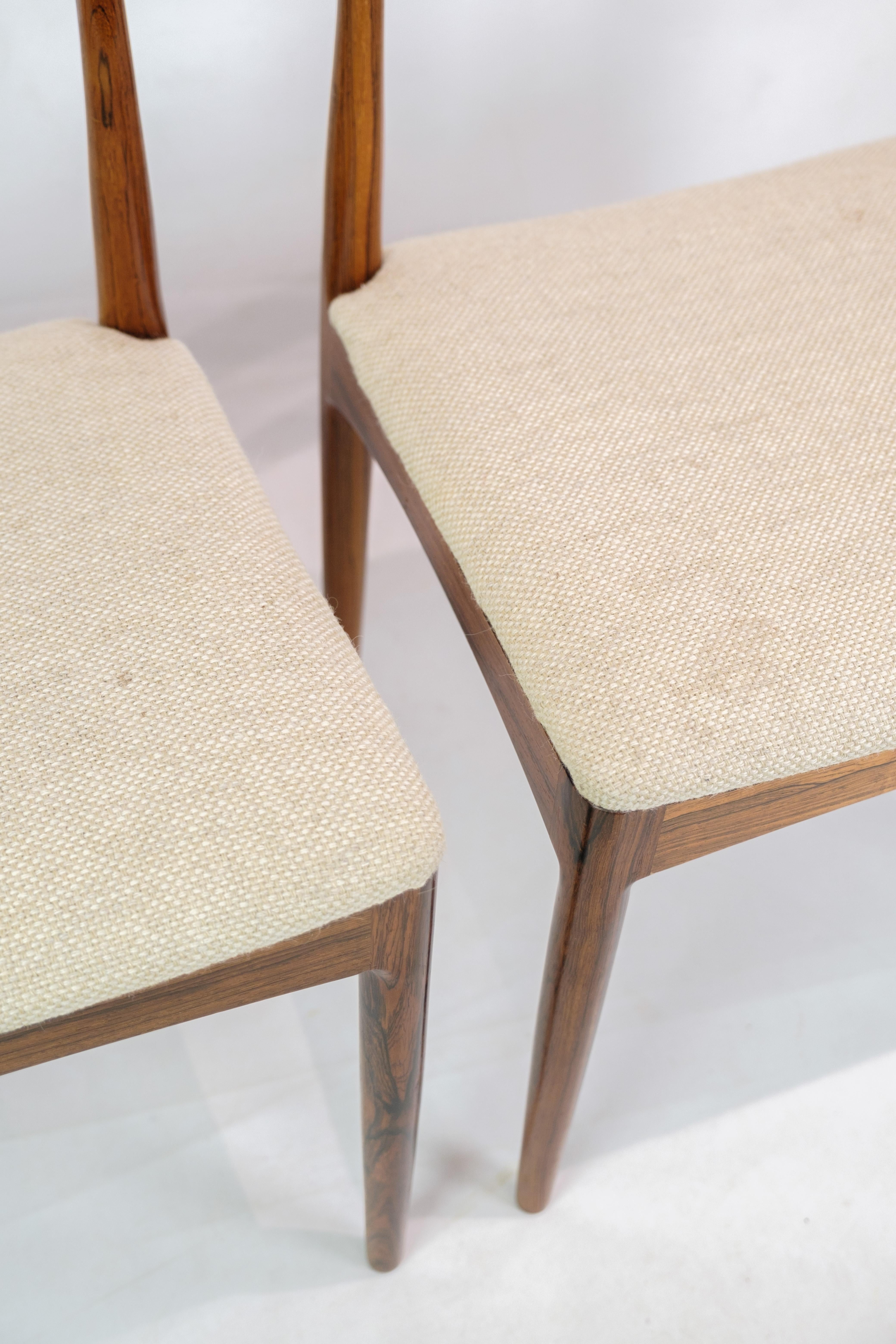 Set of 2 chairs In Rosewood, Model 94 Designed By Johannes Andersen From 1960s 6