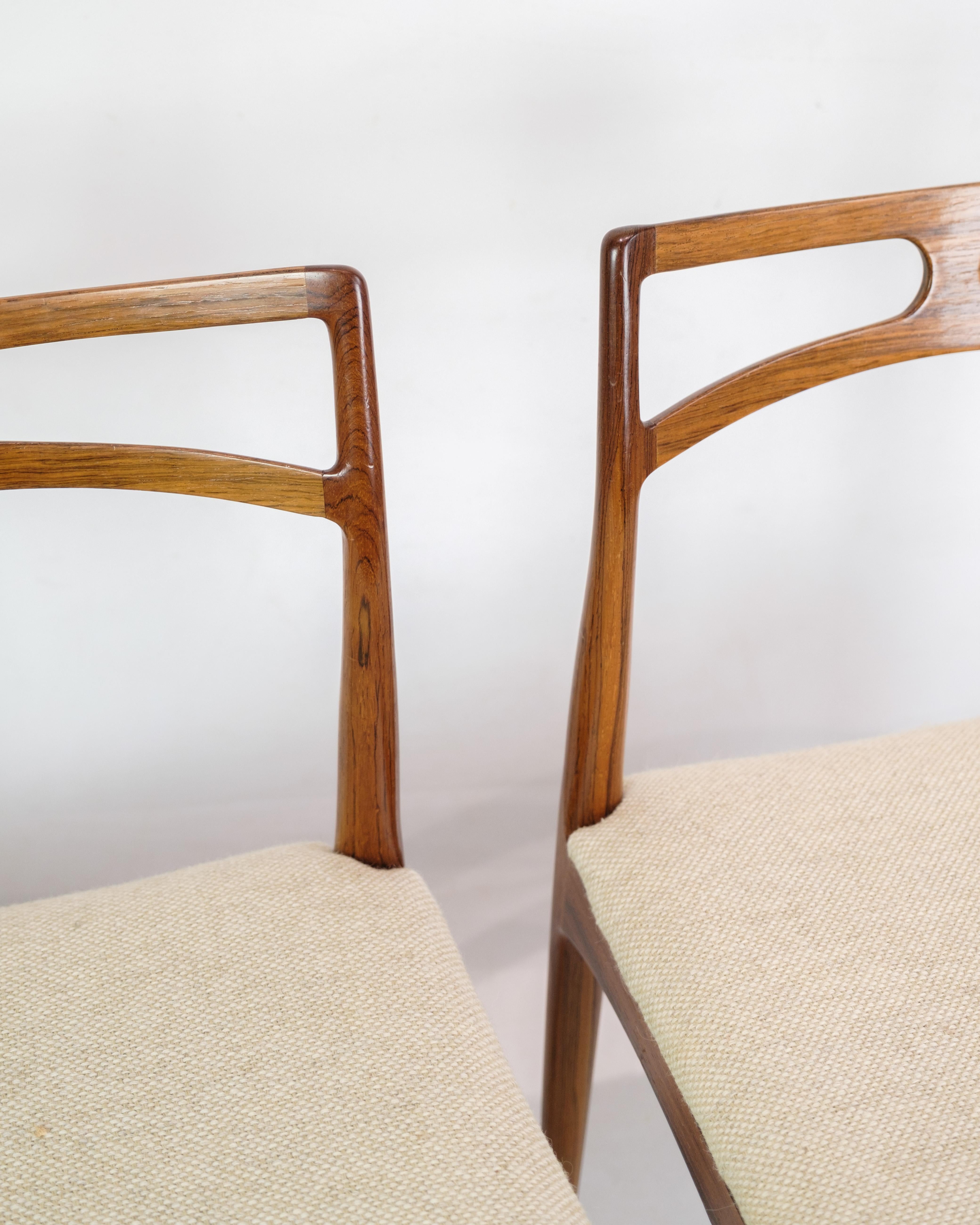 Set of 2 chairs In Rosewood, Model 94 Designed By Johannes Andersen From 1960s 7