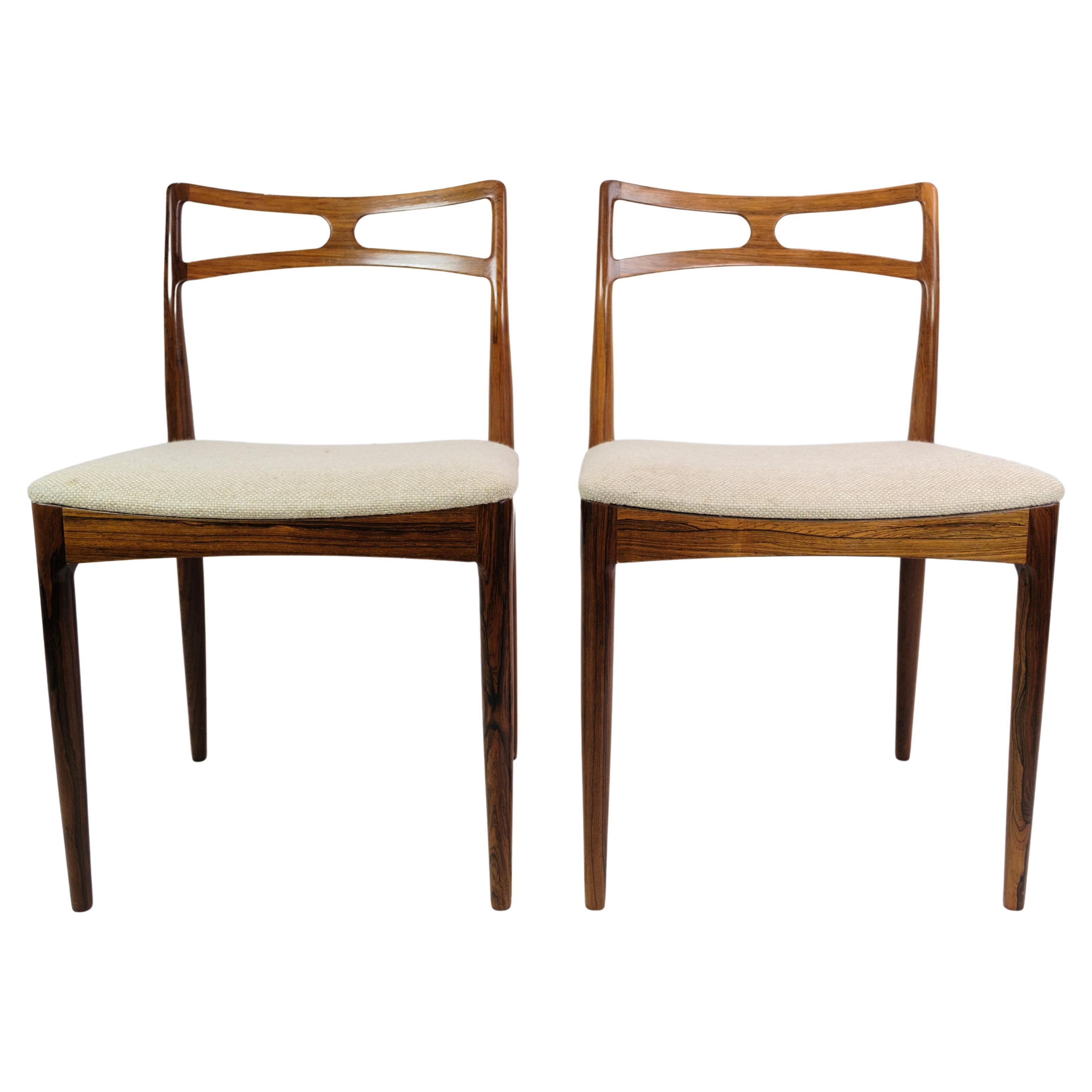 Set of 2 chairs In Rosewood, Model 94 Designed By Johannes Andersen From 1960s