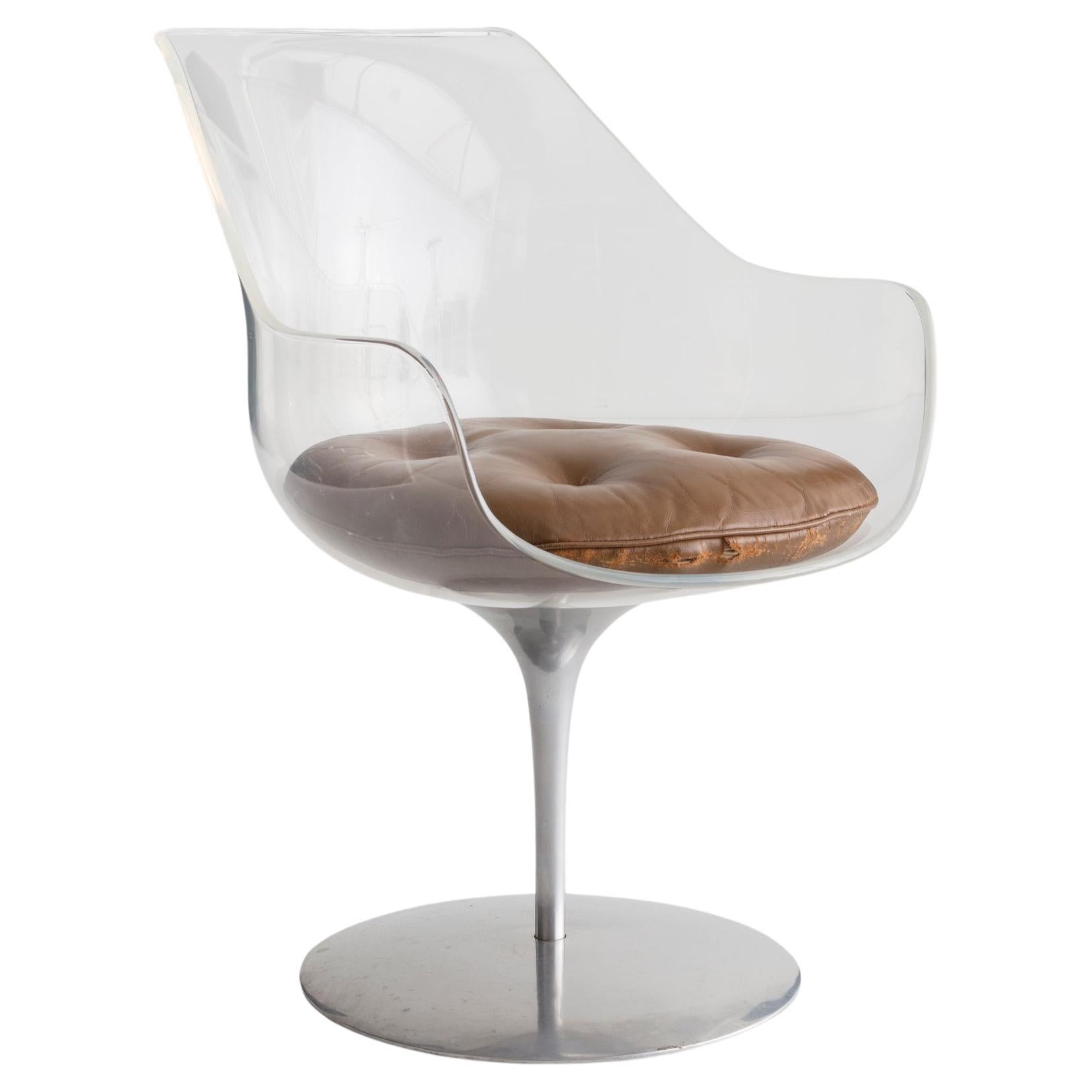 Satz von 2 Esszimmerstühlen „Champagne“ mit Ledersitzen, 1957