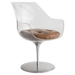 Satz von 2 Esszimmerstühlen „Champagne“ mit Ledersitzen, 1957