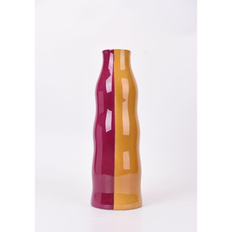 Contemporary Set of 2 Cherry Porcelain Vases by WL Ceramics For Sale