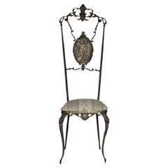 Set of 2 Chiavarine Hollywood Regency Brass Chairs, 1930s