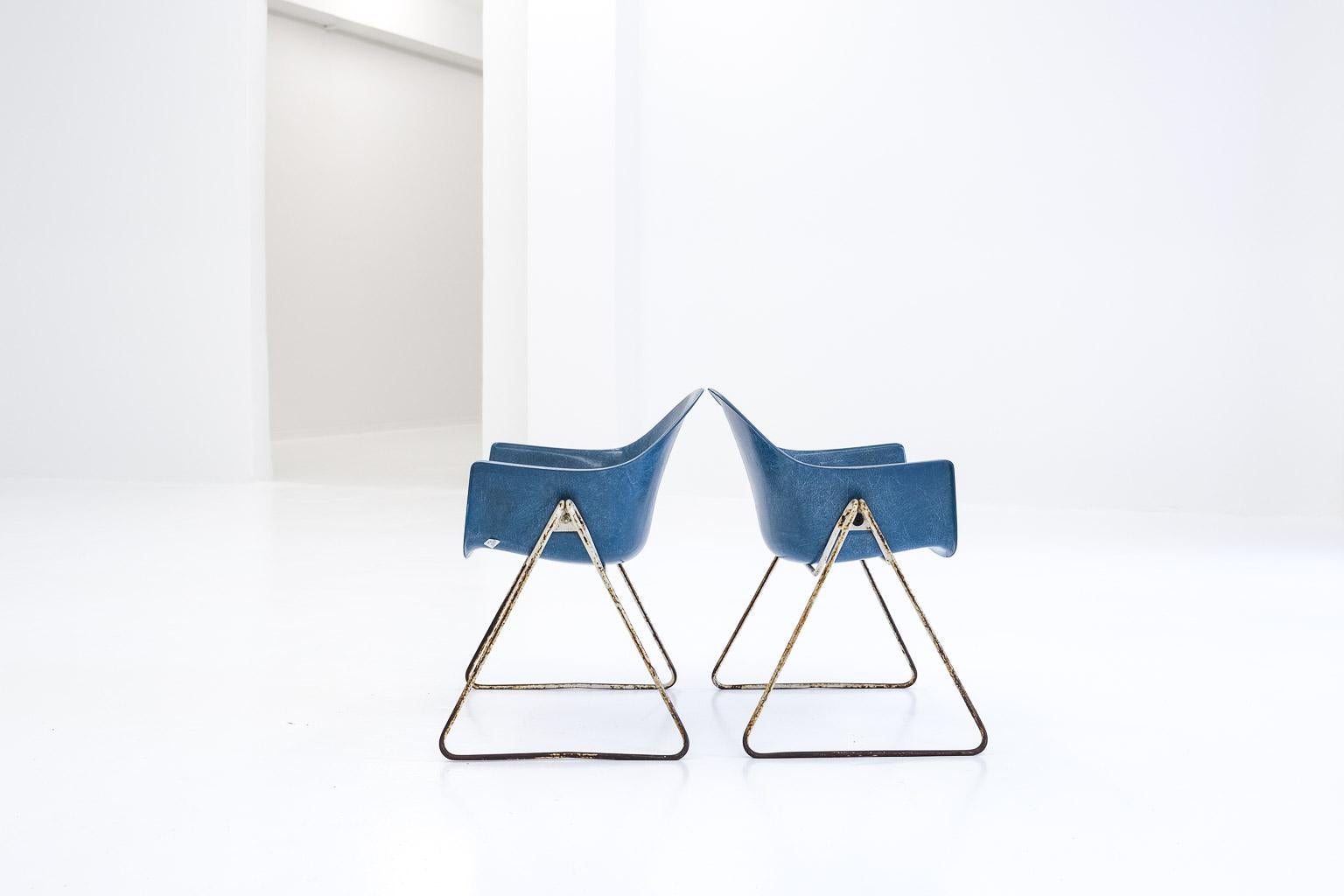 Steel Set of 2 children chairs 2015 by Walter Papst for Wilkhahn, 1961 For Sale