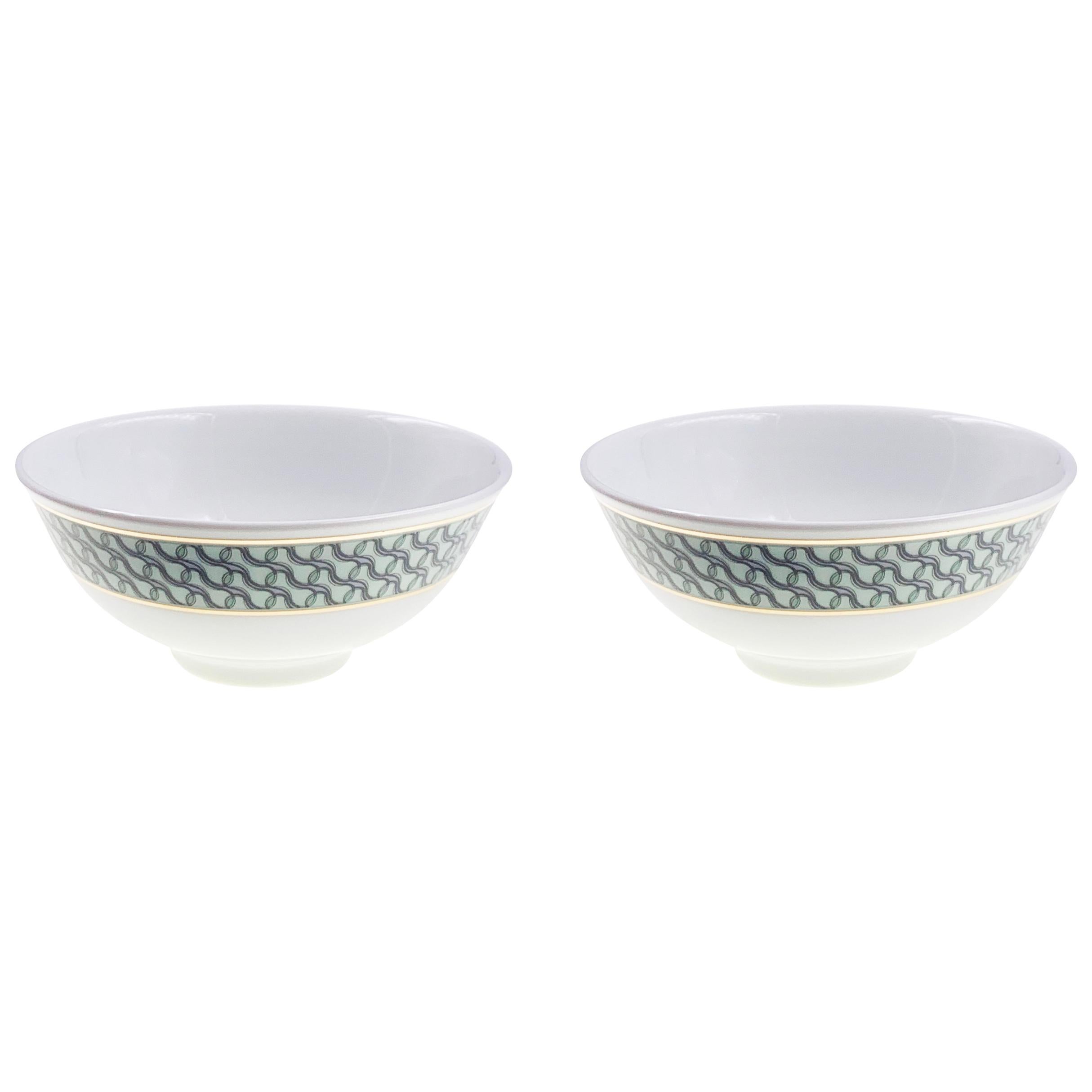Set of 2 Chinese Rice Bowl Mid Century Rhythm André Fu Living Tableware New For Sale