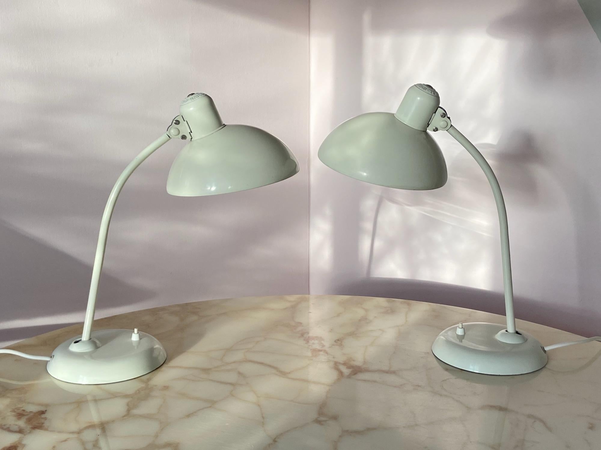 Set of 2 Christian Dell Table Lamps 6556 by Kaiser Idell Bauhaus, Germany 7