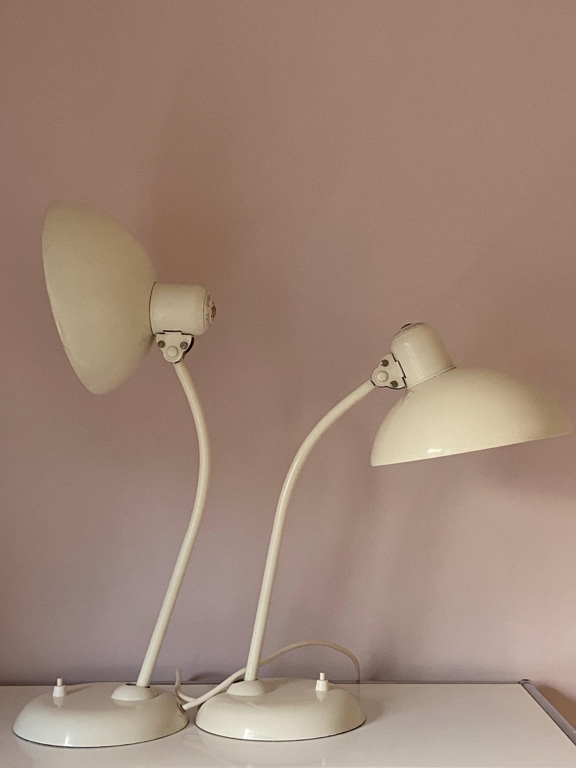 20th Century Set of 2 Christian Dell Table Lamps 6556 by Kaiser Idell Bauhaus, Germany